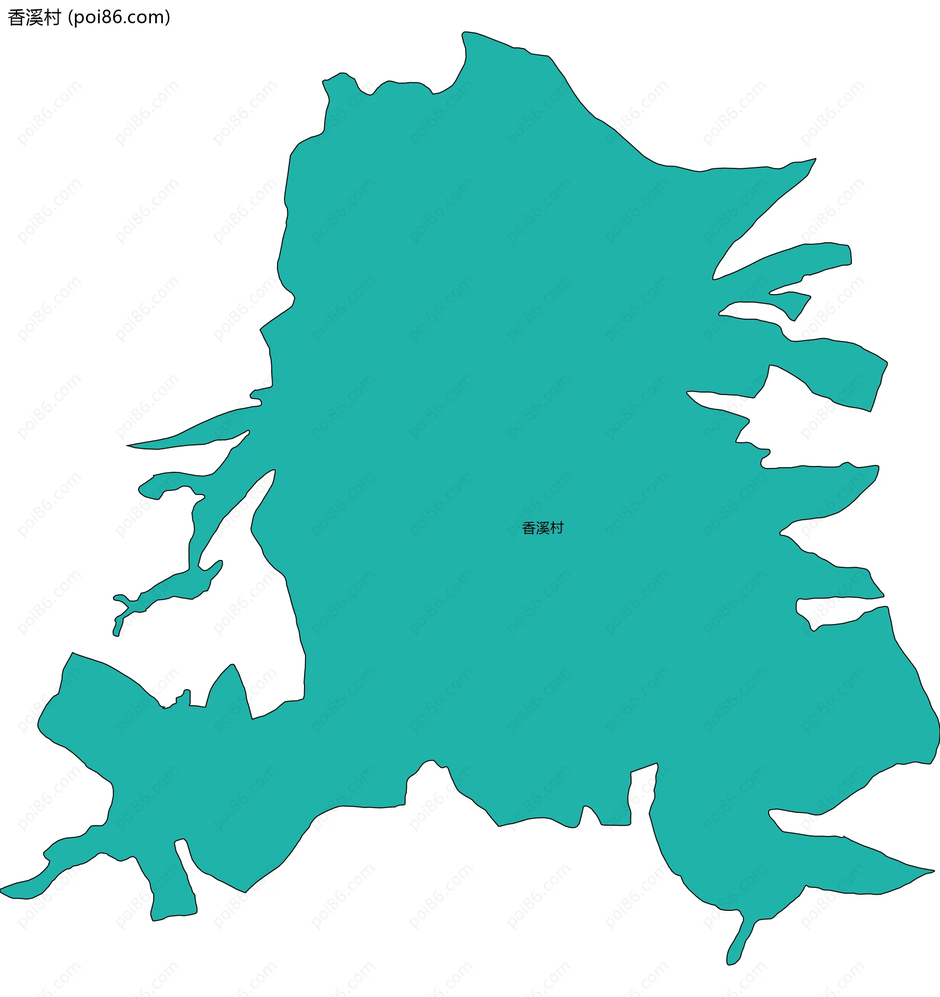 香溪村边界地图