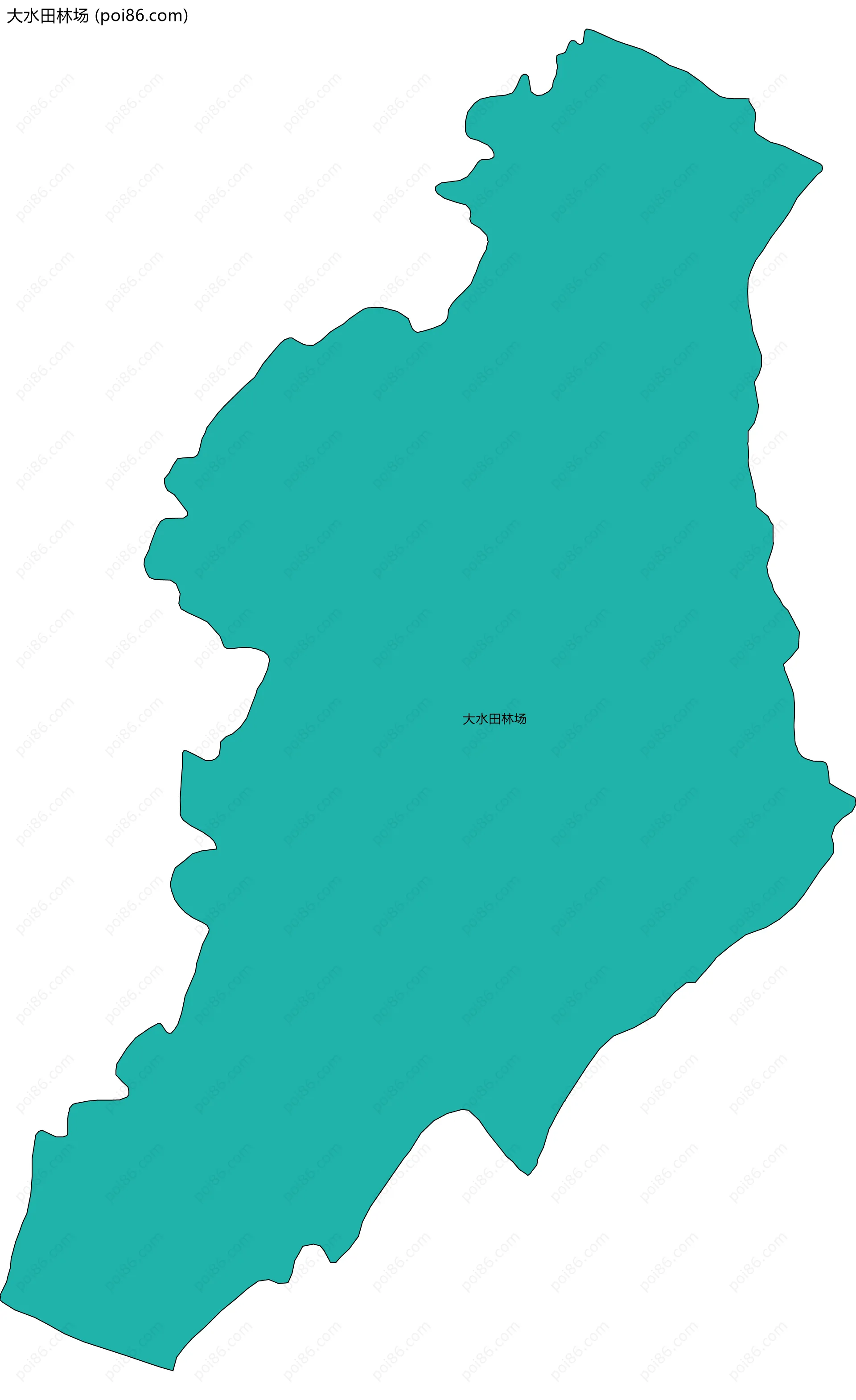 大水田林场边界地图