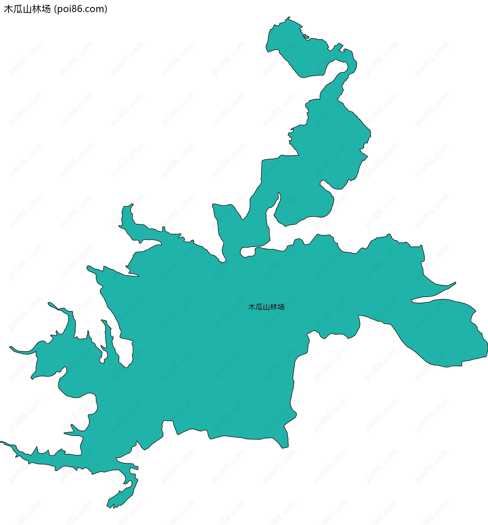 木瓜山林场边界地图