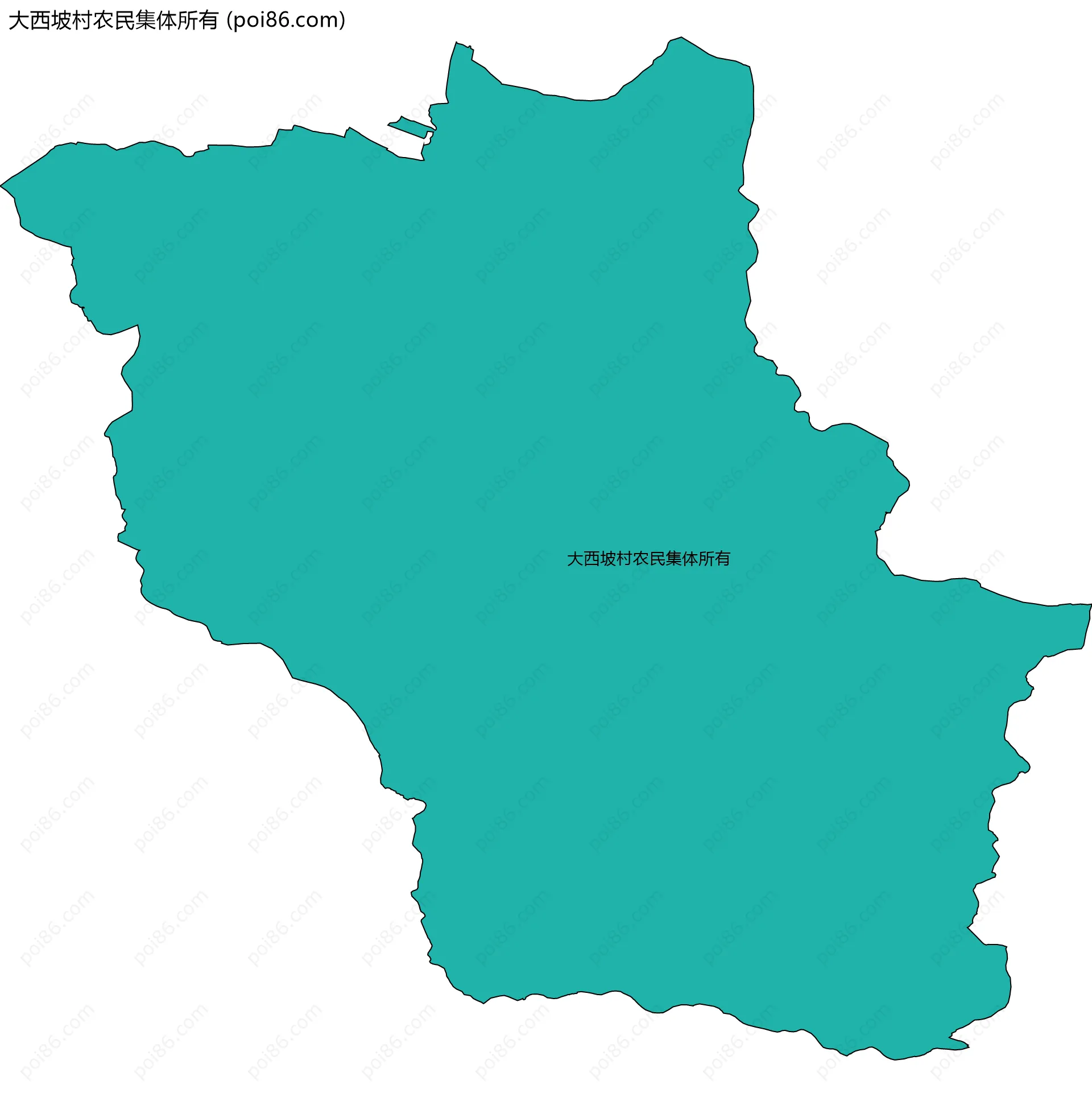 大西坡村农民集体所有边界地图