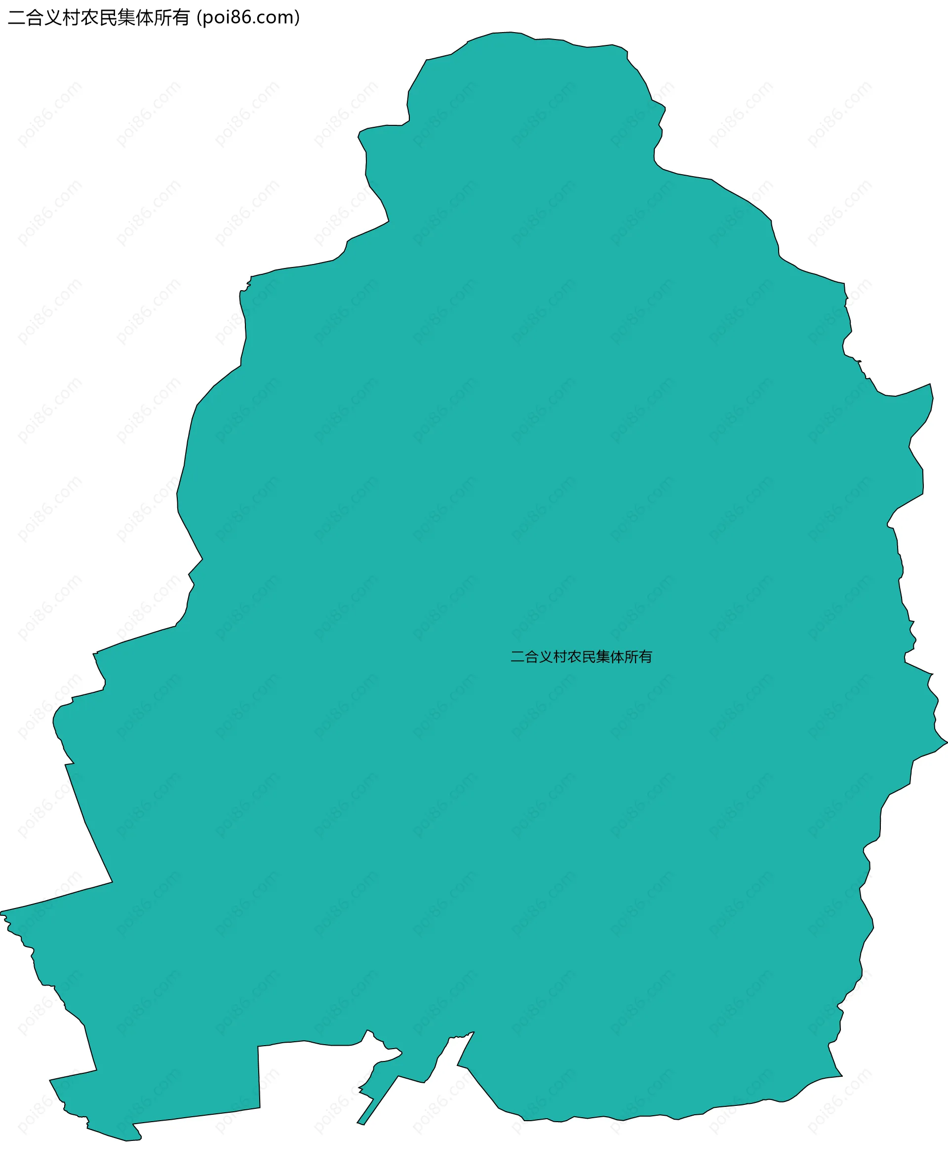 二合义村农民集体所有边界地图