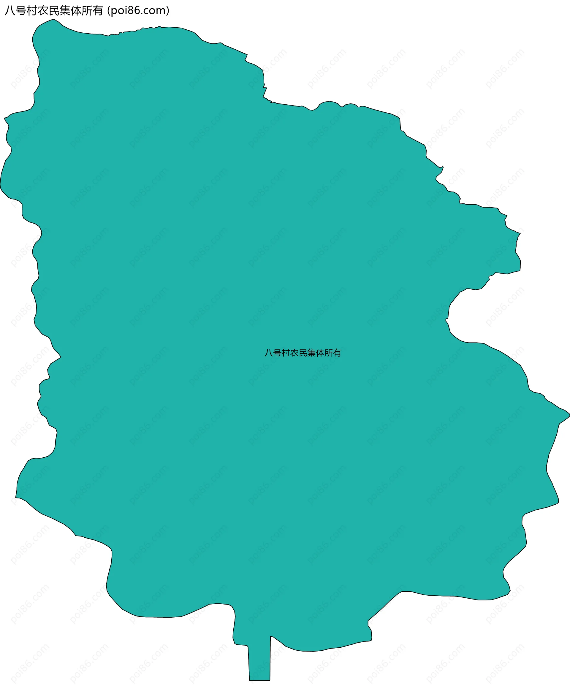 八号村农民集体所有边界地图