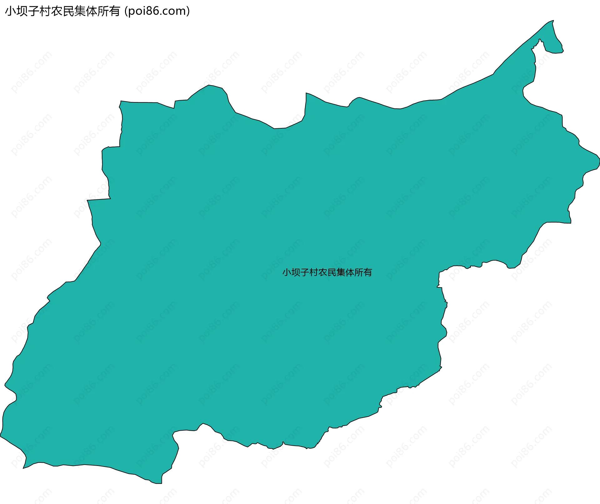 小坝子村农民集体所有边界地图