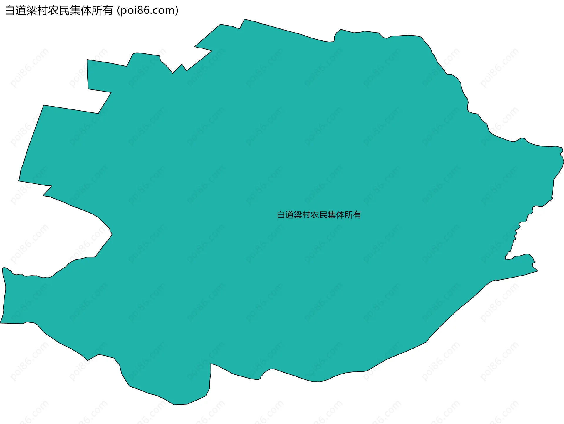 白道梁村农民集体所有边界地图