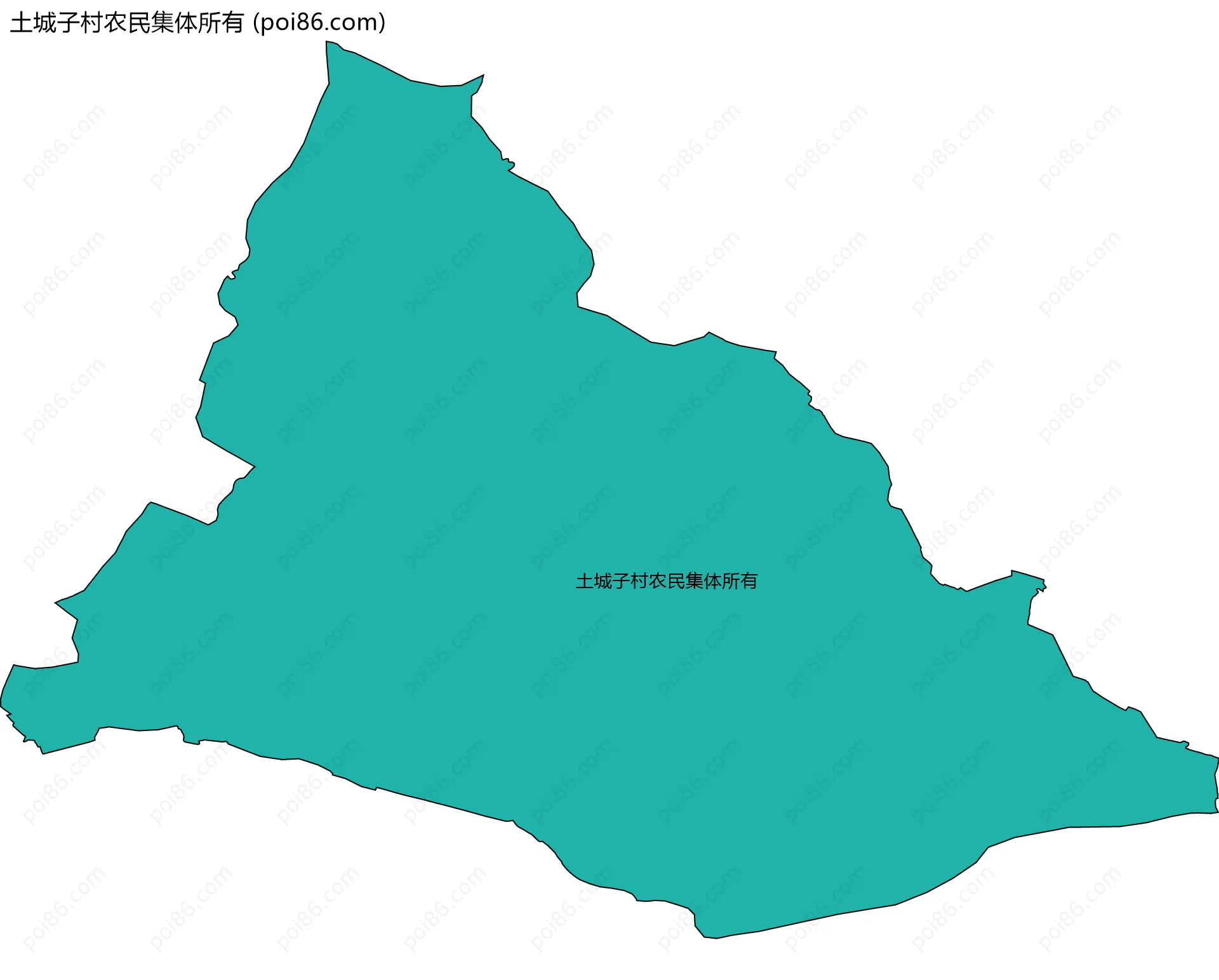 土城子村农民集体所有边界地图