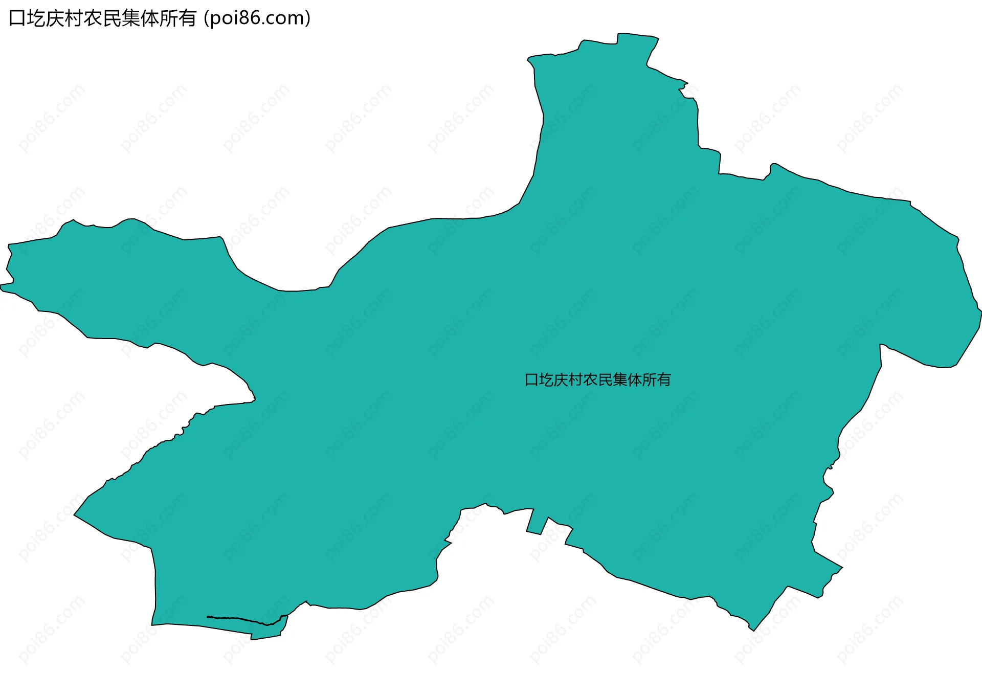 口圪庆村农民集体所有边界地图