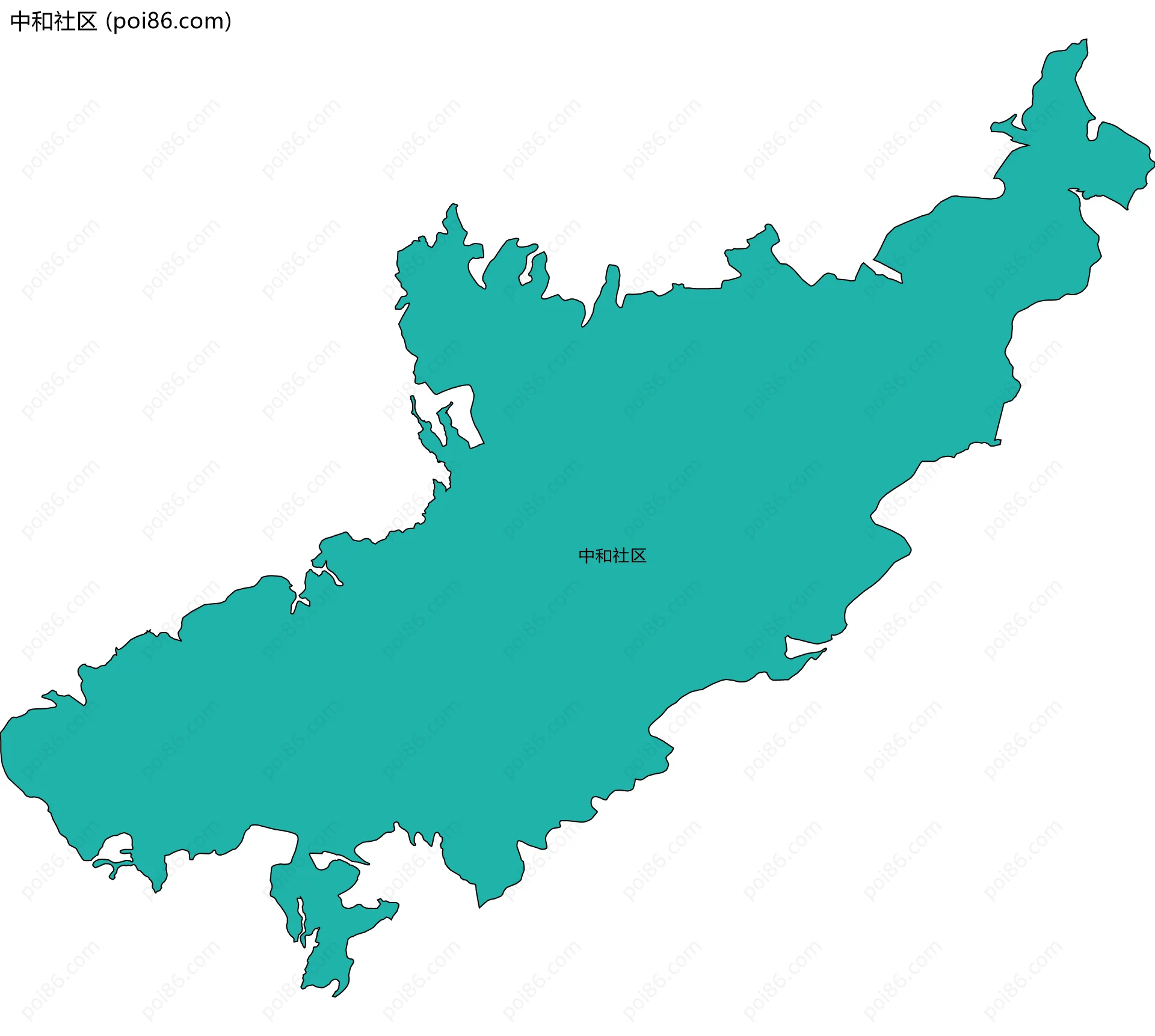 中和社区边界地图