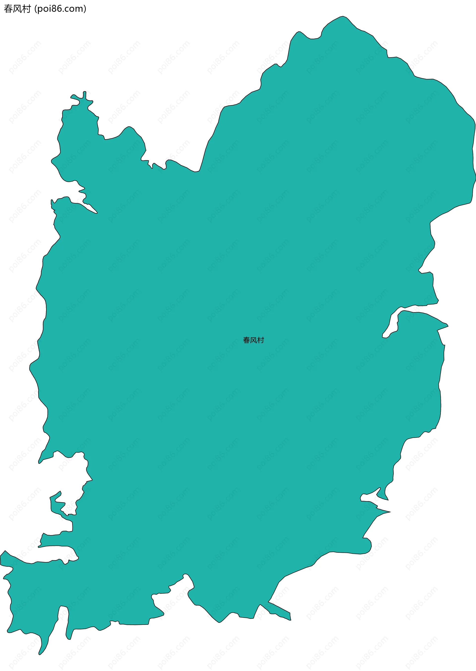 春风村边界地图