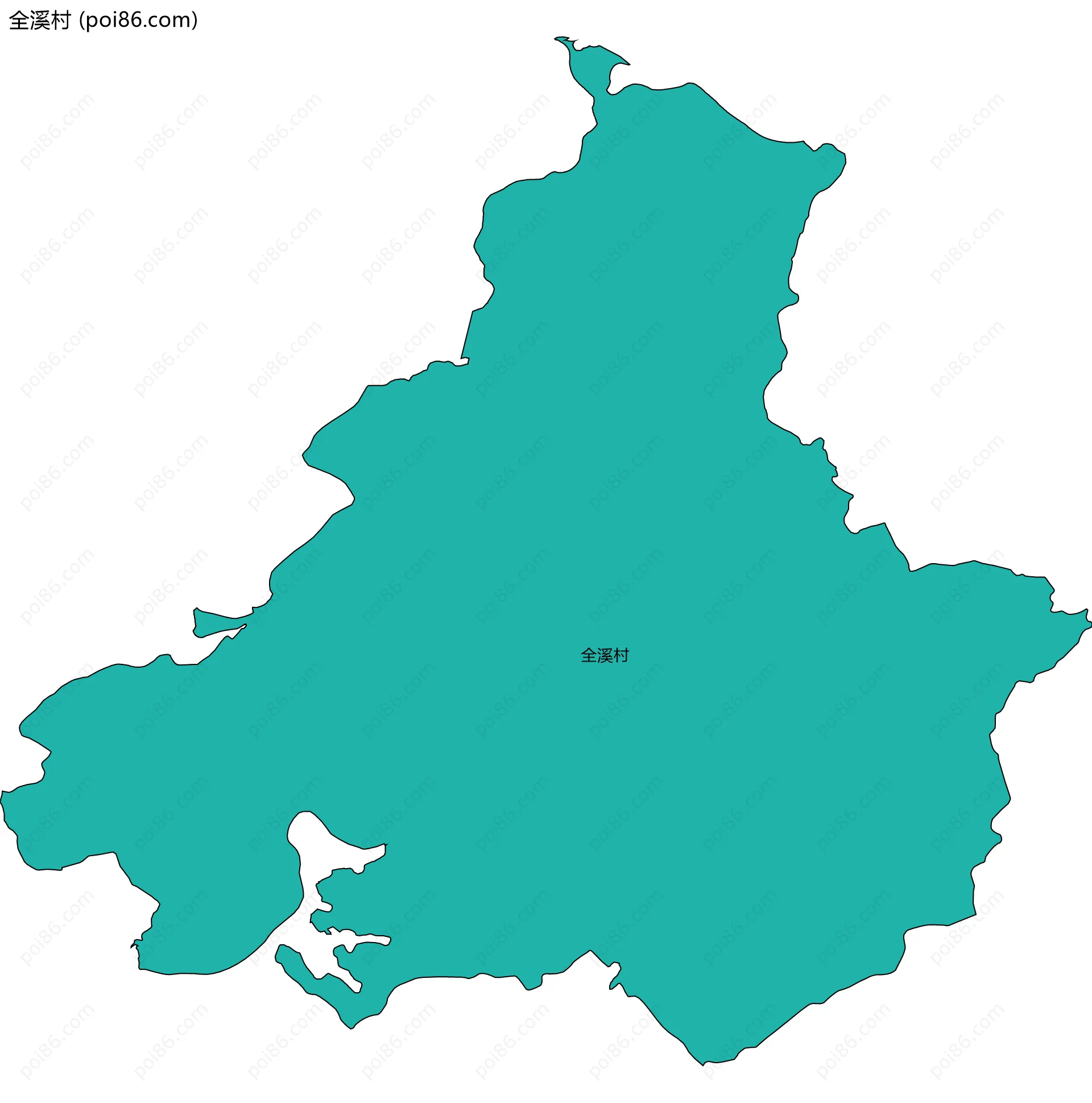 全溪村边界地图