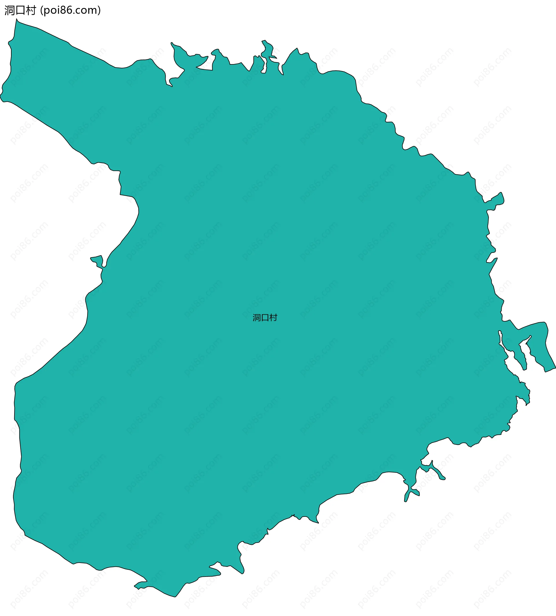 洞口村边界地图