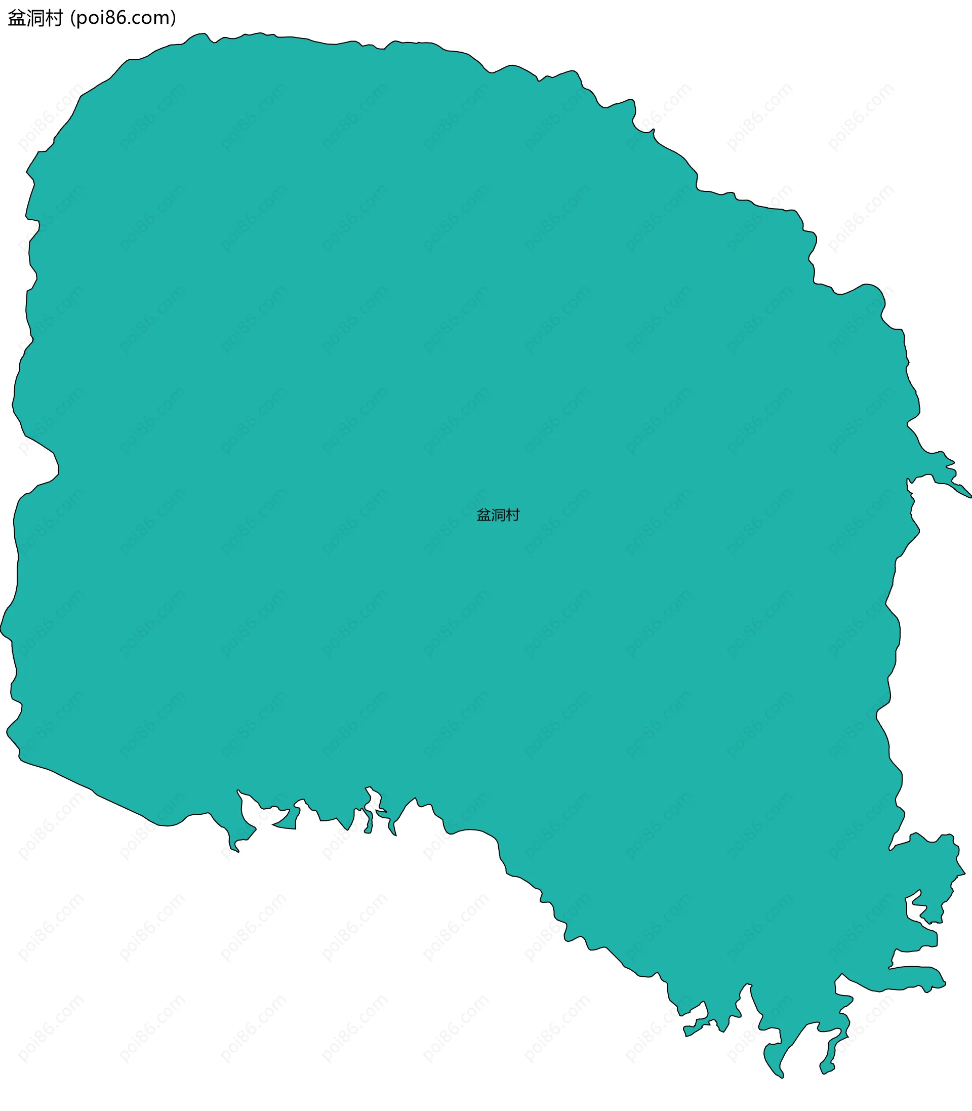 盆洞村边界地图