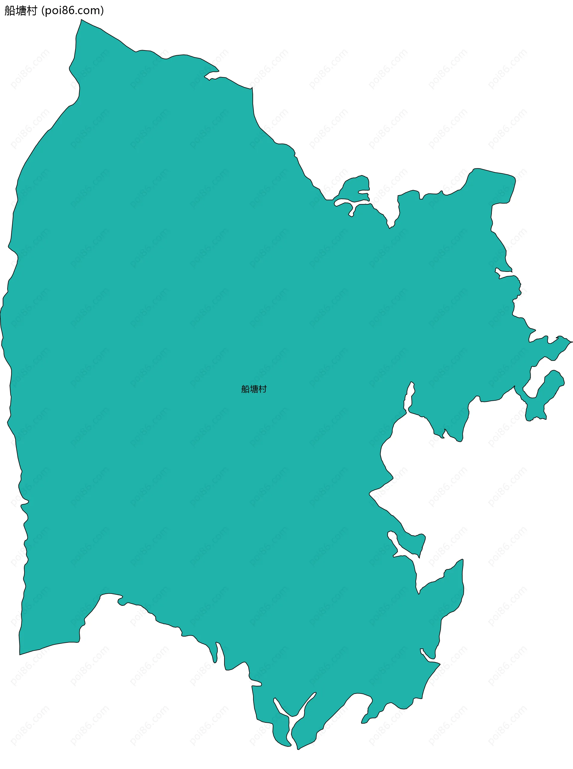 船塘村边界地图