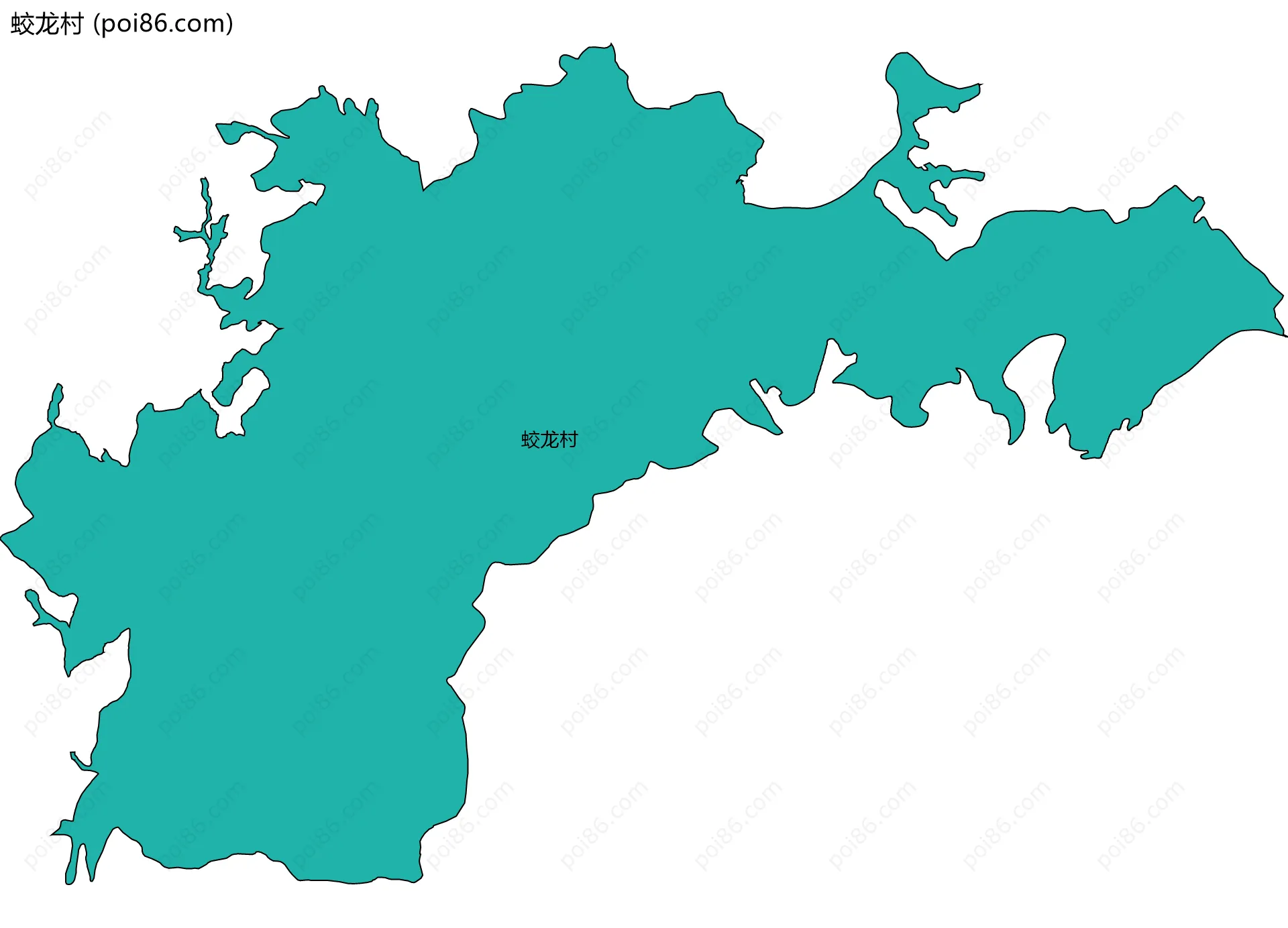 蛟龙村边界地图