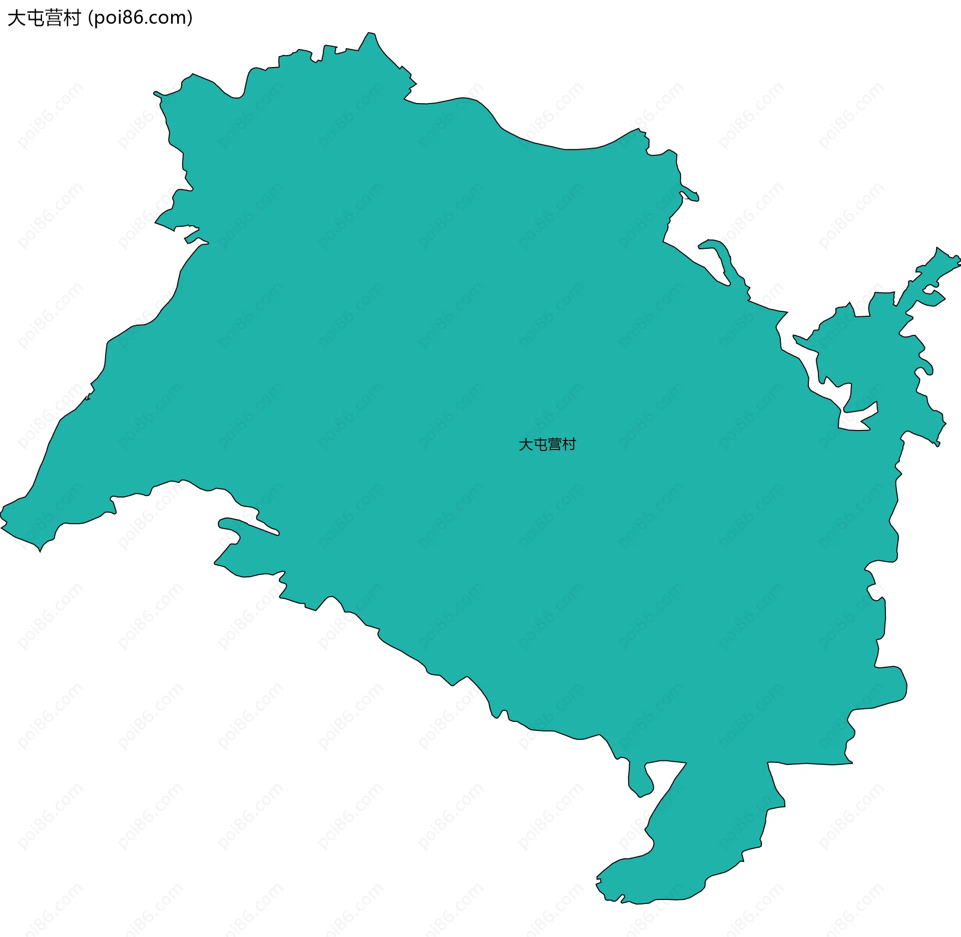 大屯营村边界地图