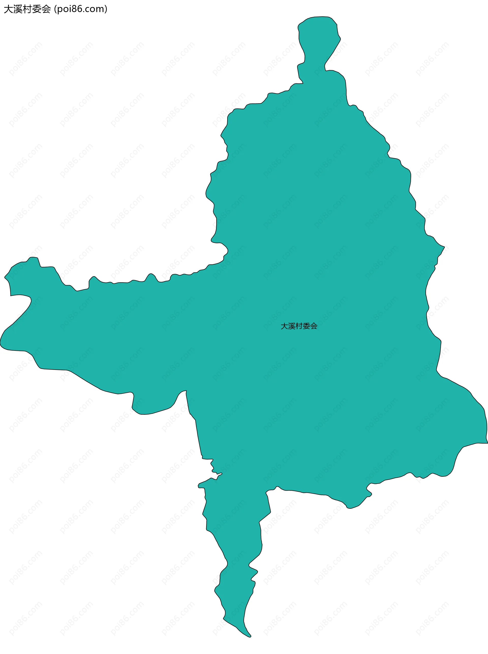 大溪村委会边界地图