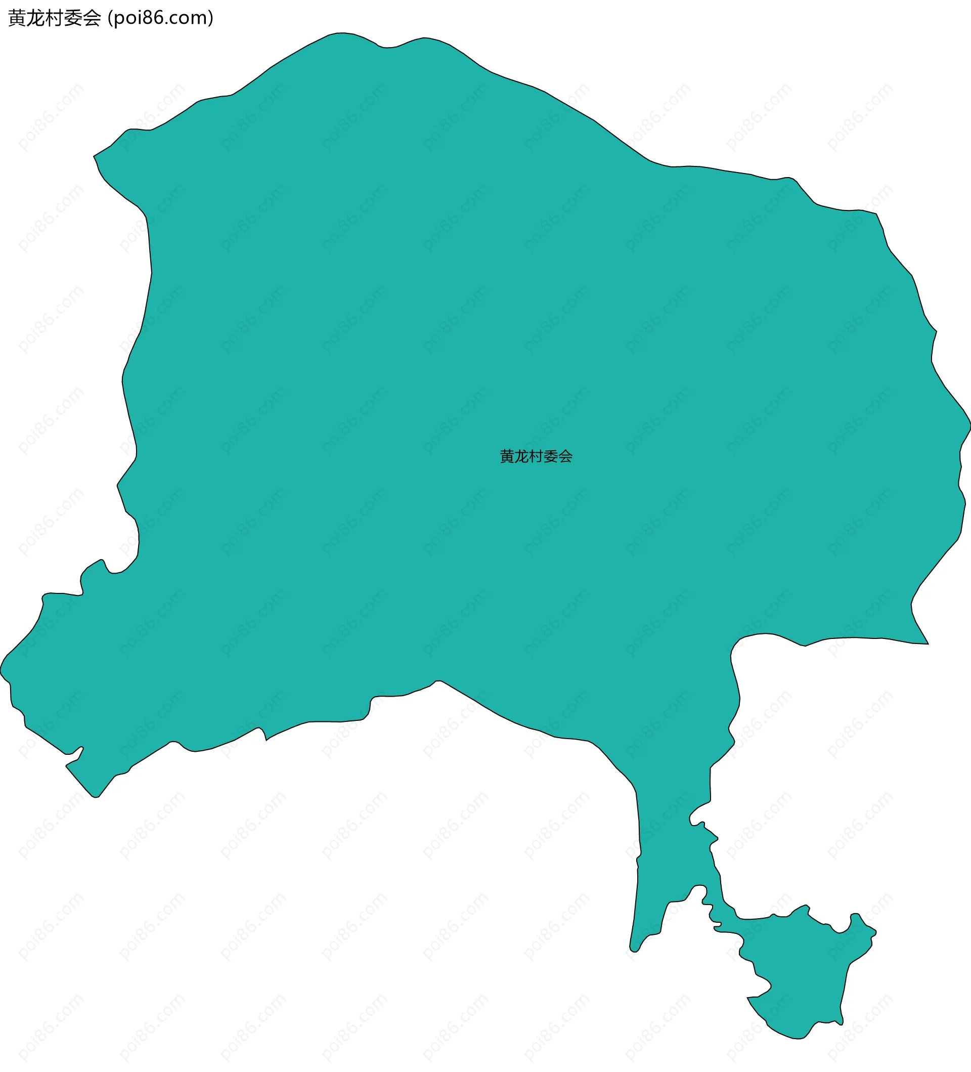黄龙村委会边界地图