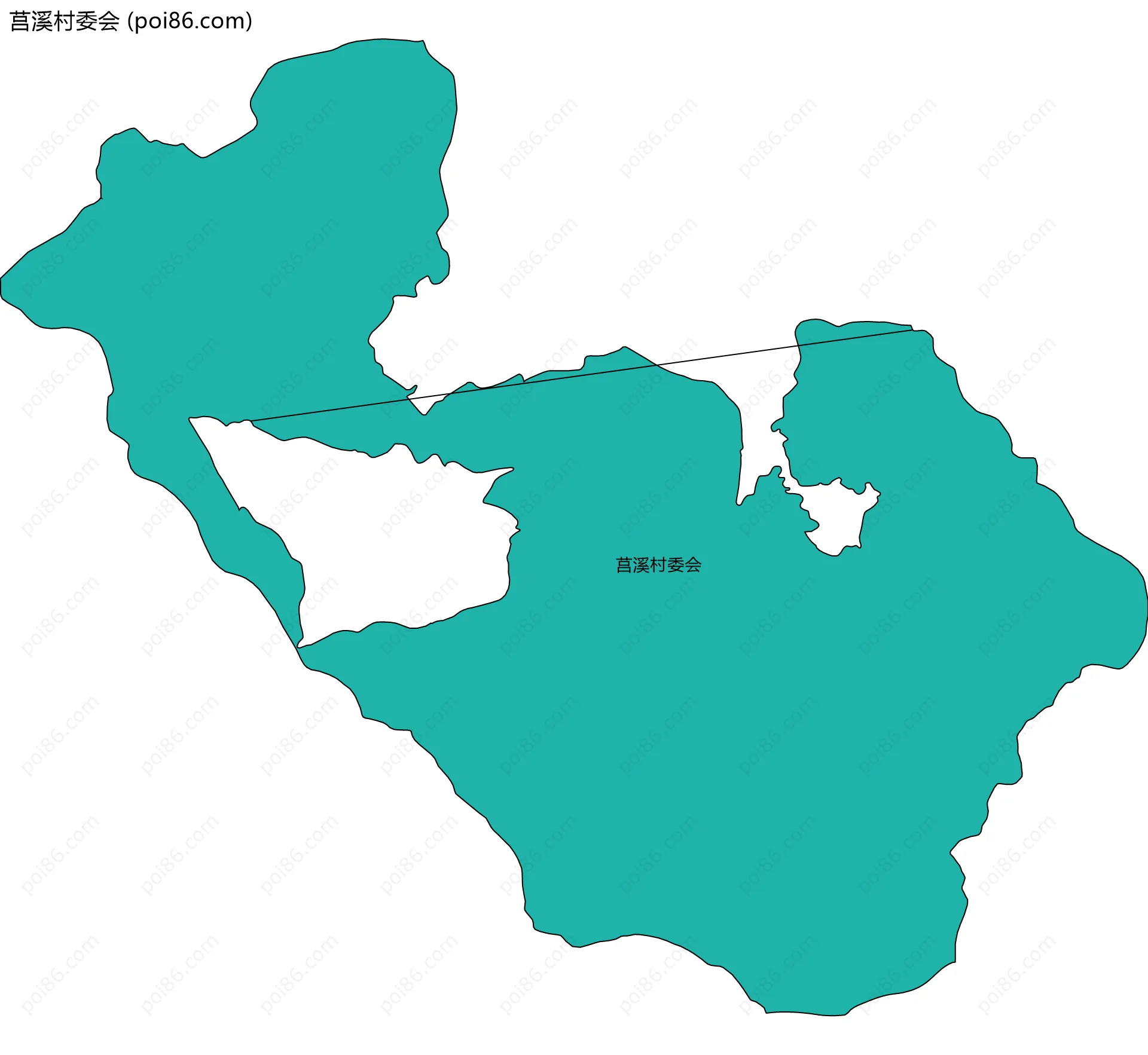 莒溪村委会边界地图