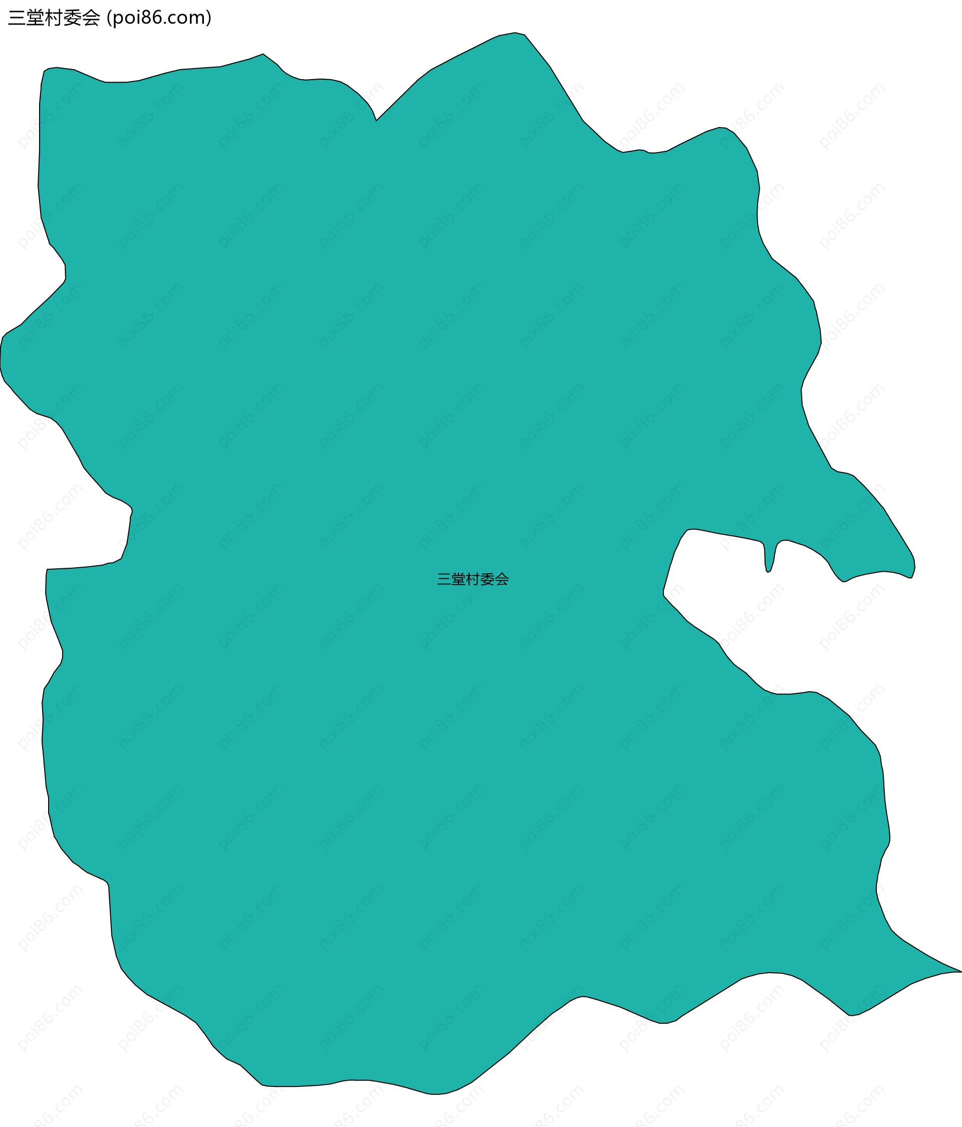 三堂村委会边界地图