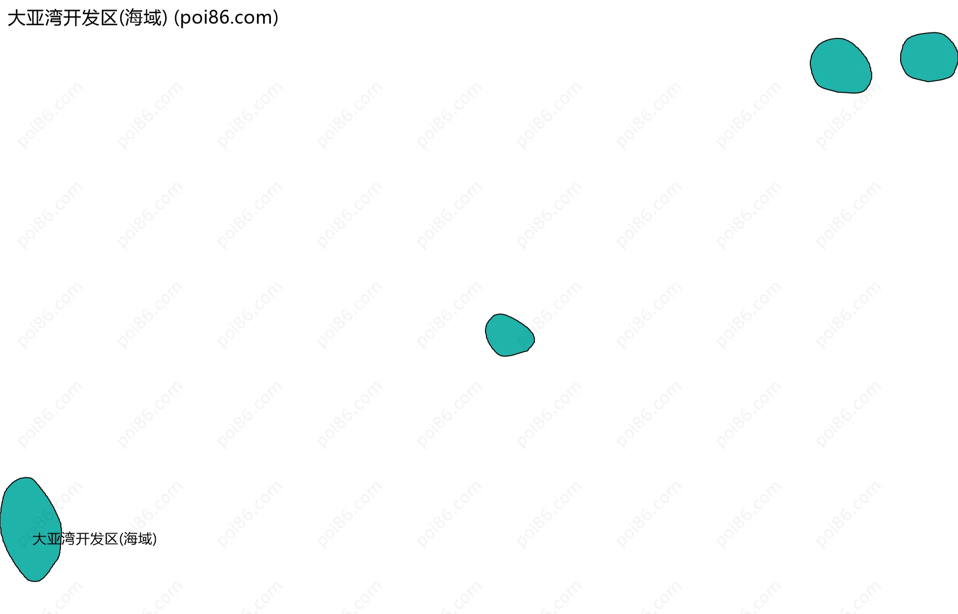 大亚湾开发区(海域)边界地图(五级行政区划)