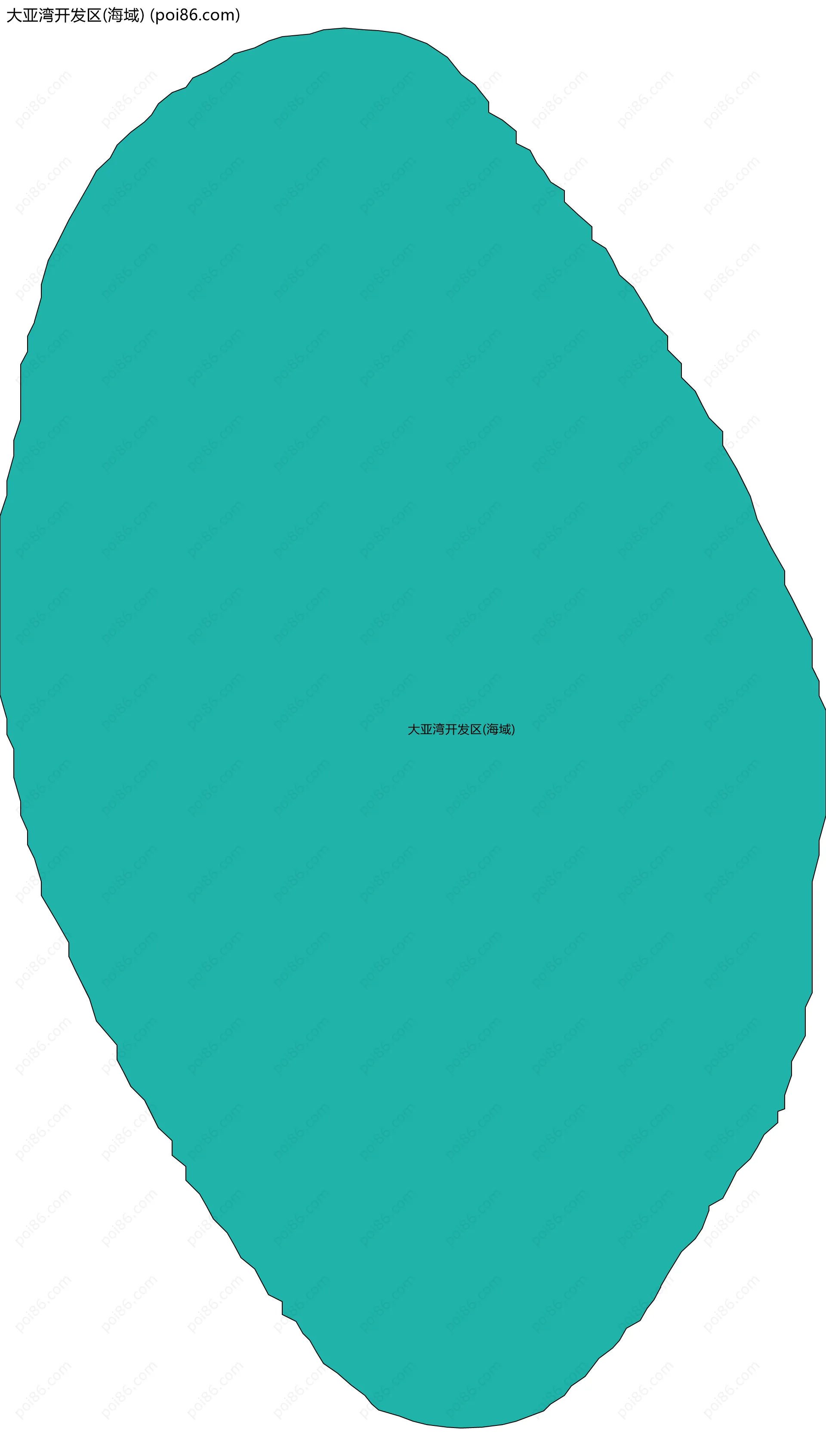 大亚湾开发区(海域)边界地图