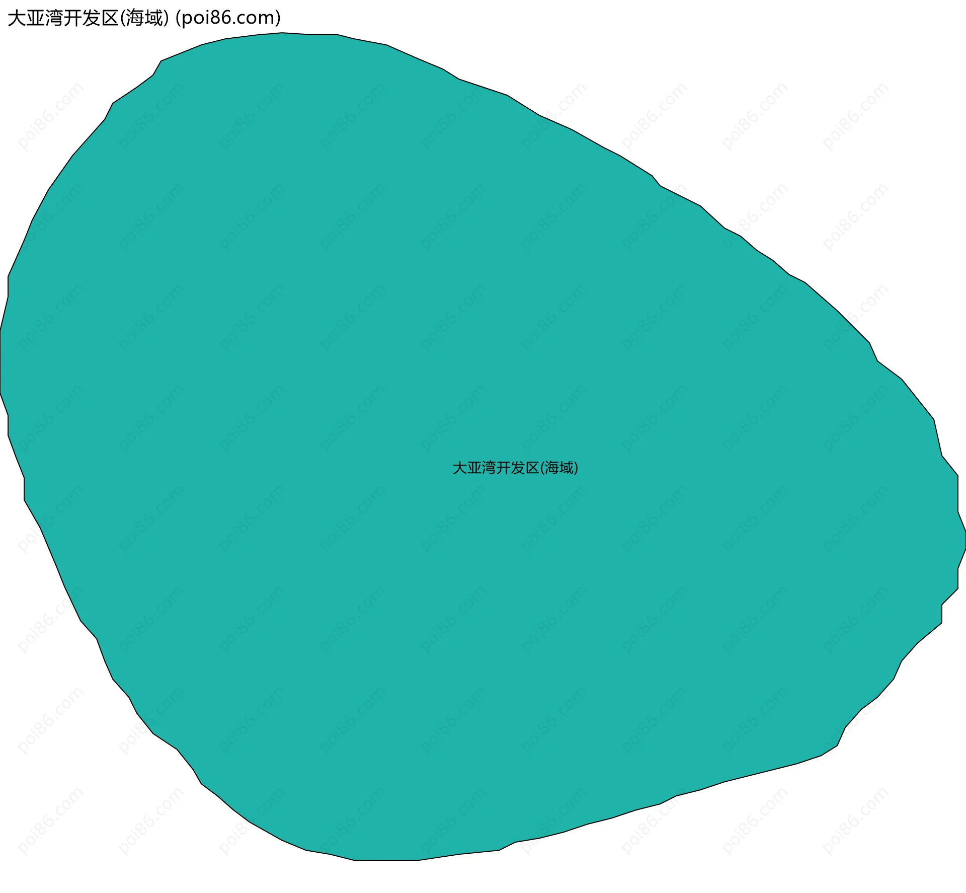大亚湾开发区(海域)边界地图