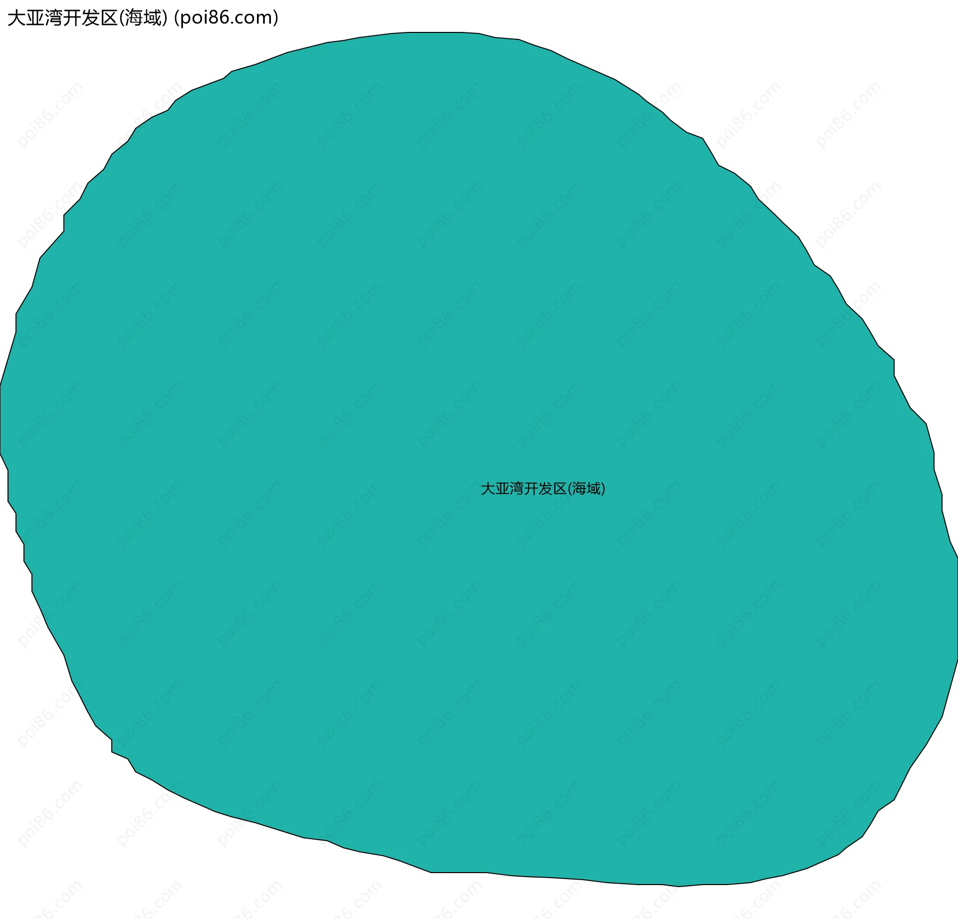 大亚湾开发区(海域)边界地图