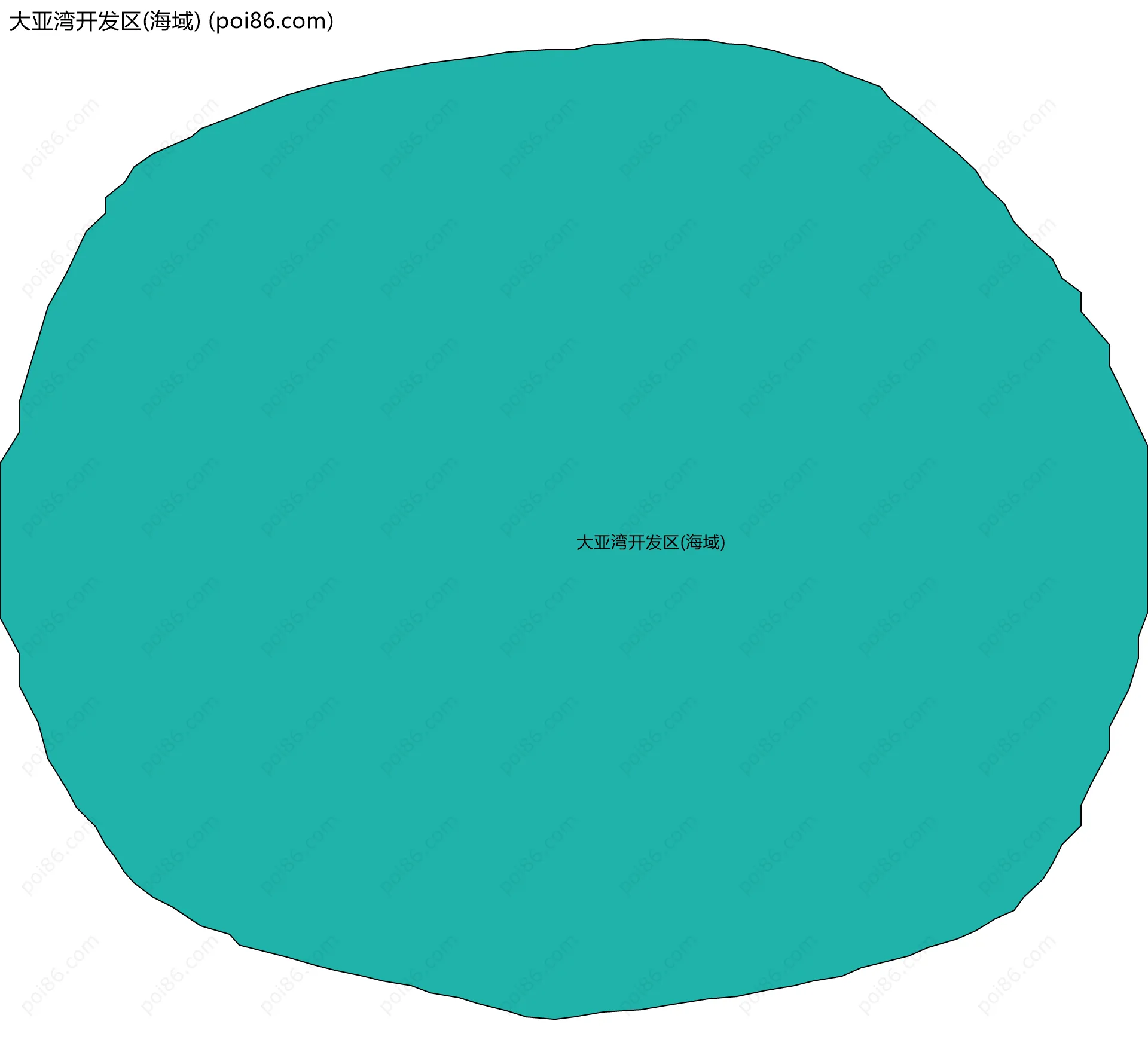 大亚湾开发区(海域)边界地图