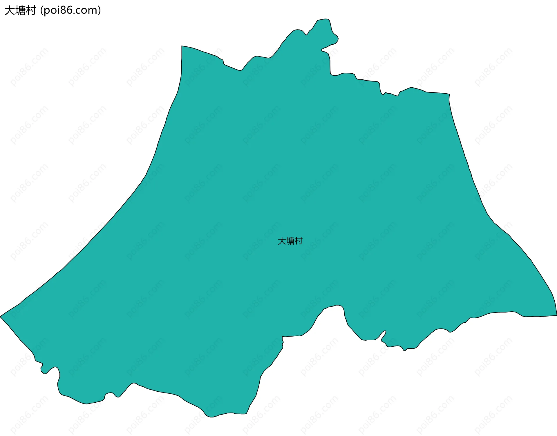 大塘村边界地图