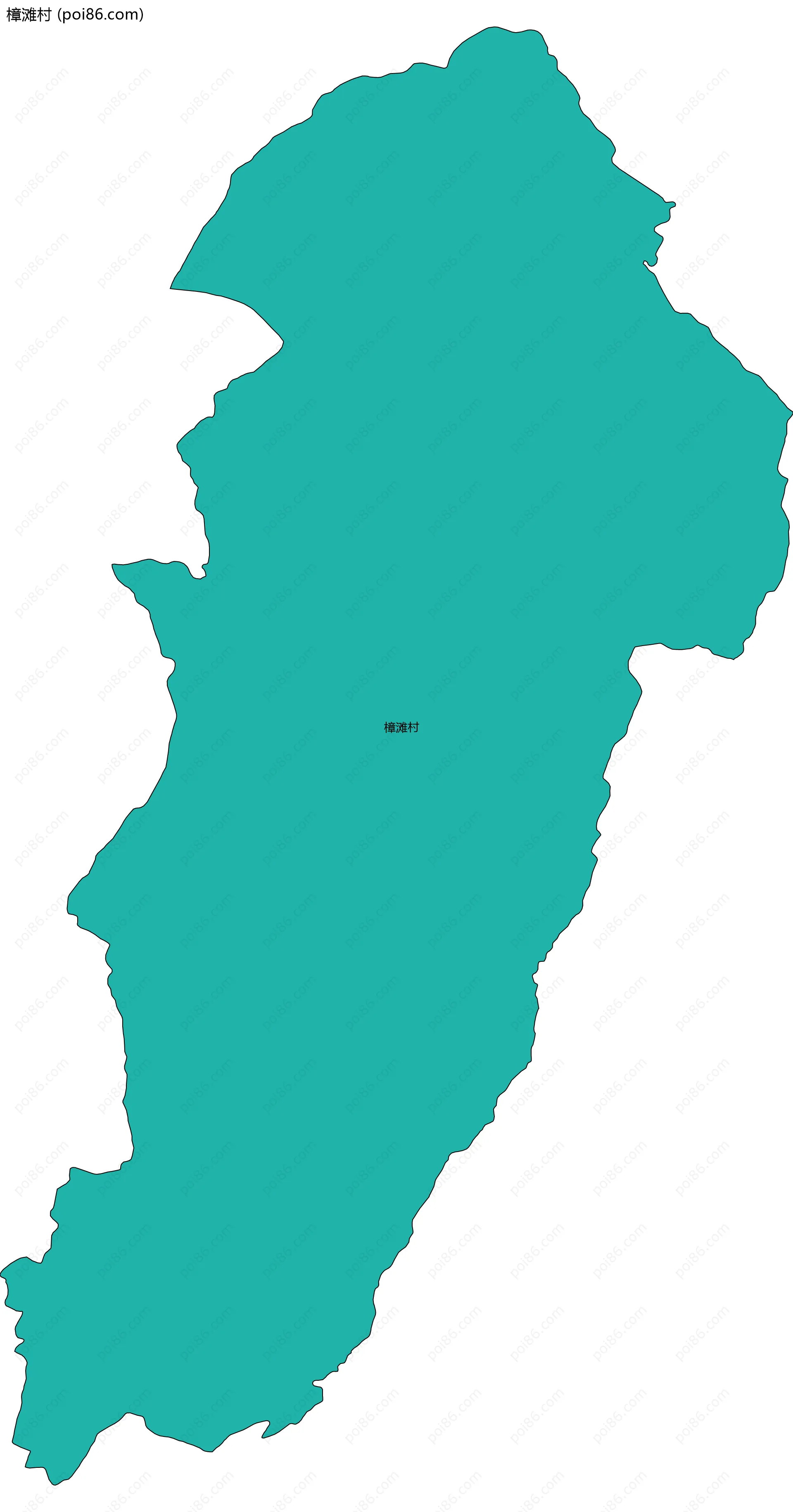 樟滩村边界地图