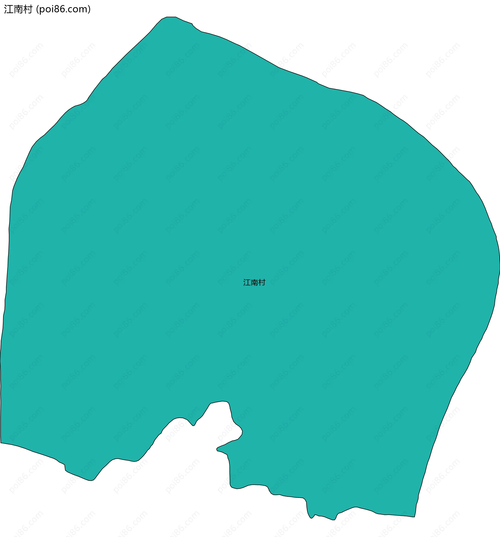 江南村边界地图