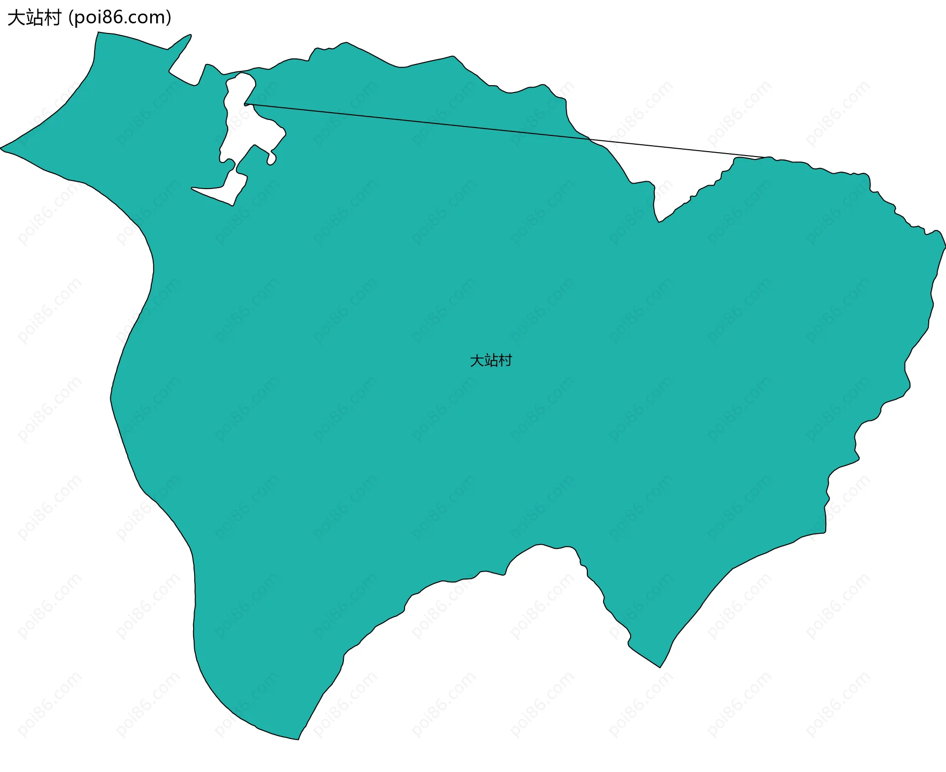 大站村边界地图