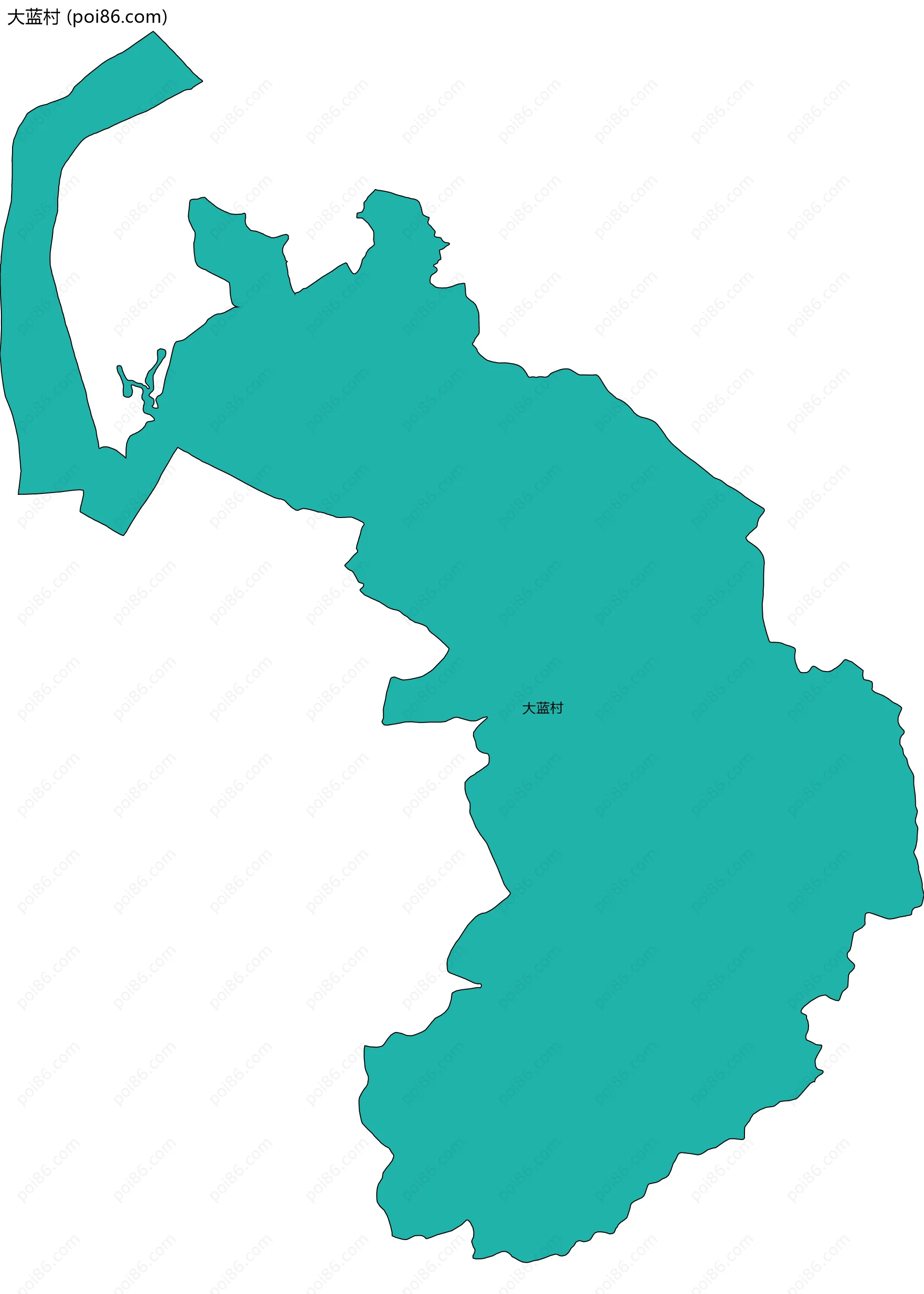 大蓝村边界地图