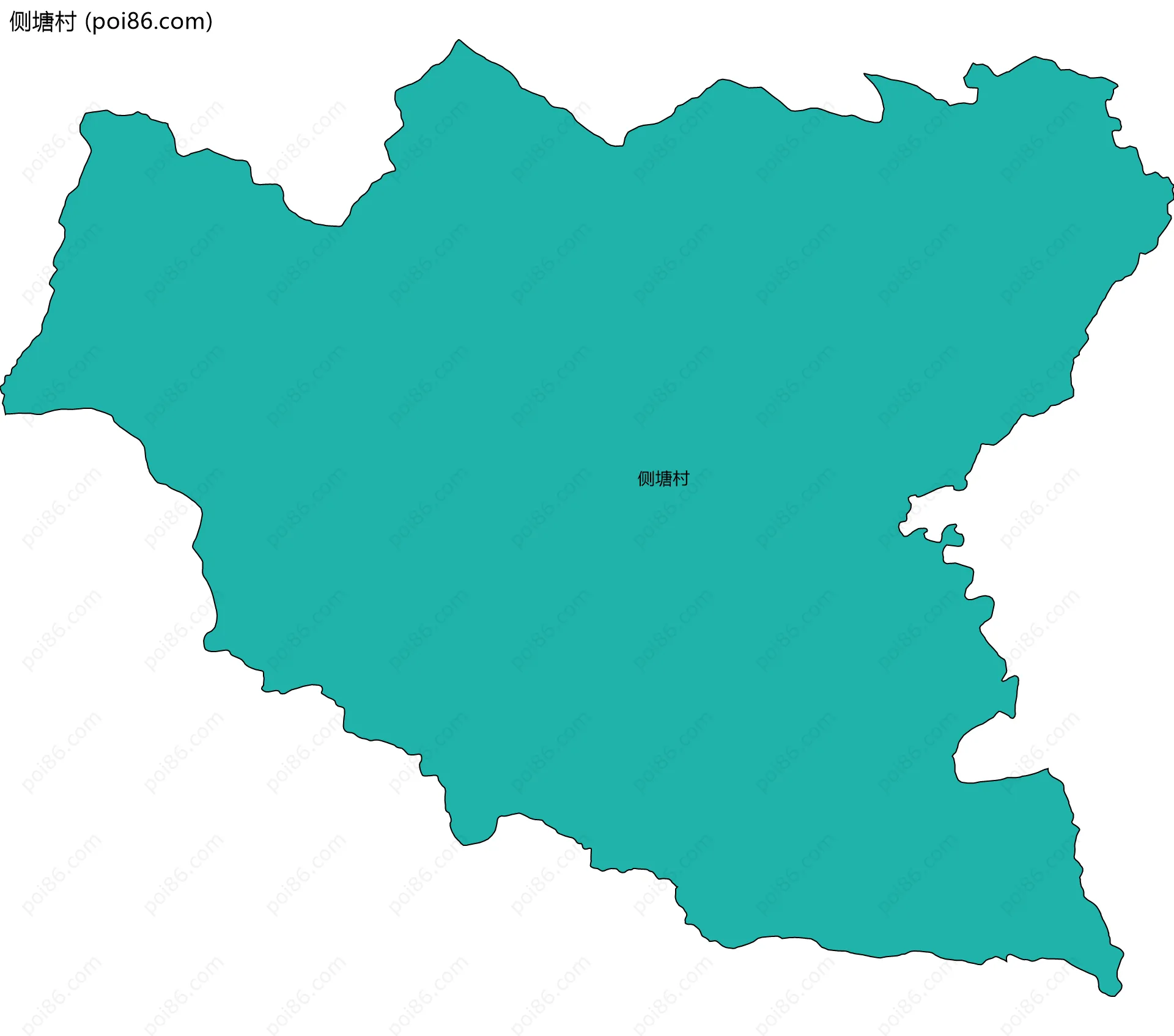 侧塘村边界地图