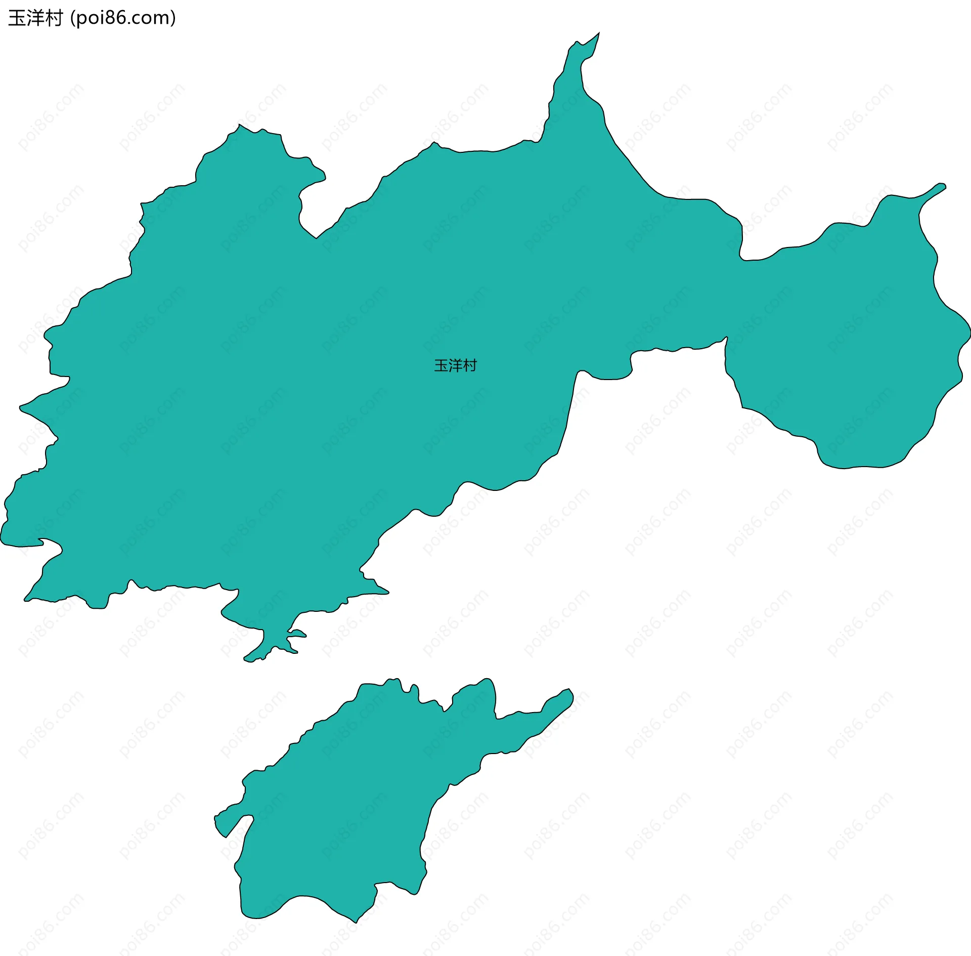 玉洋村边界地图