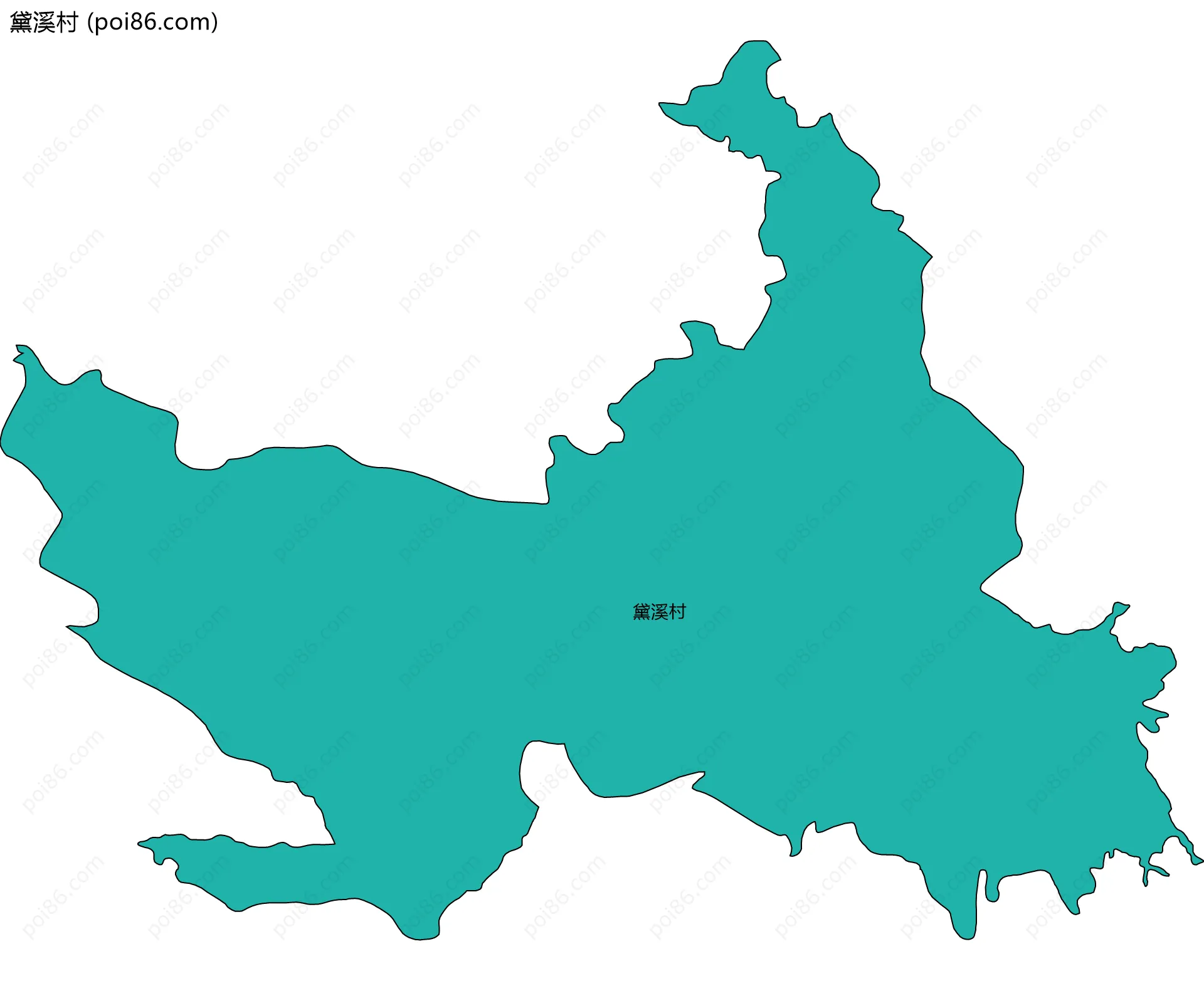 黛溪村边界地图