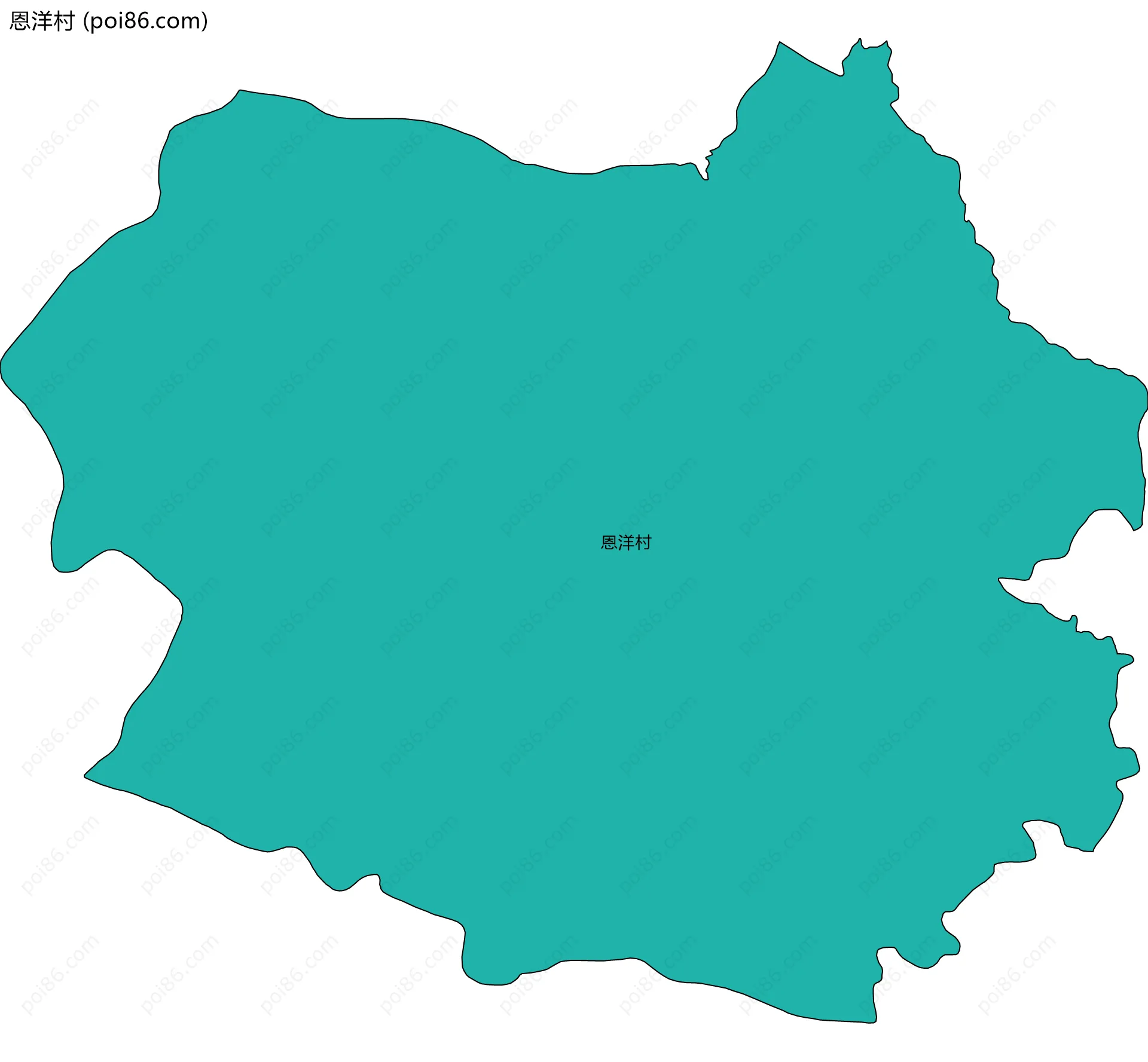 恩洋村边界地图