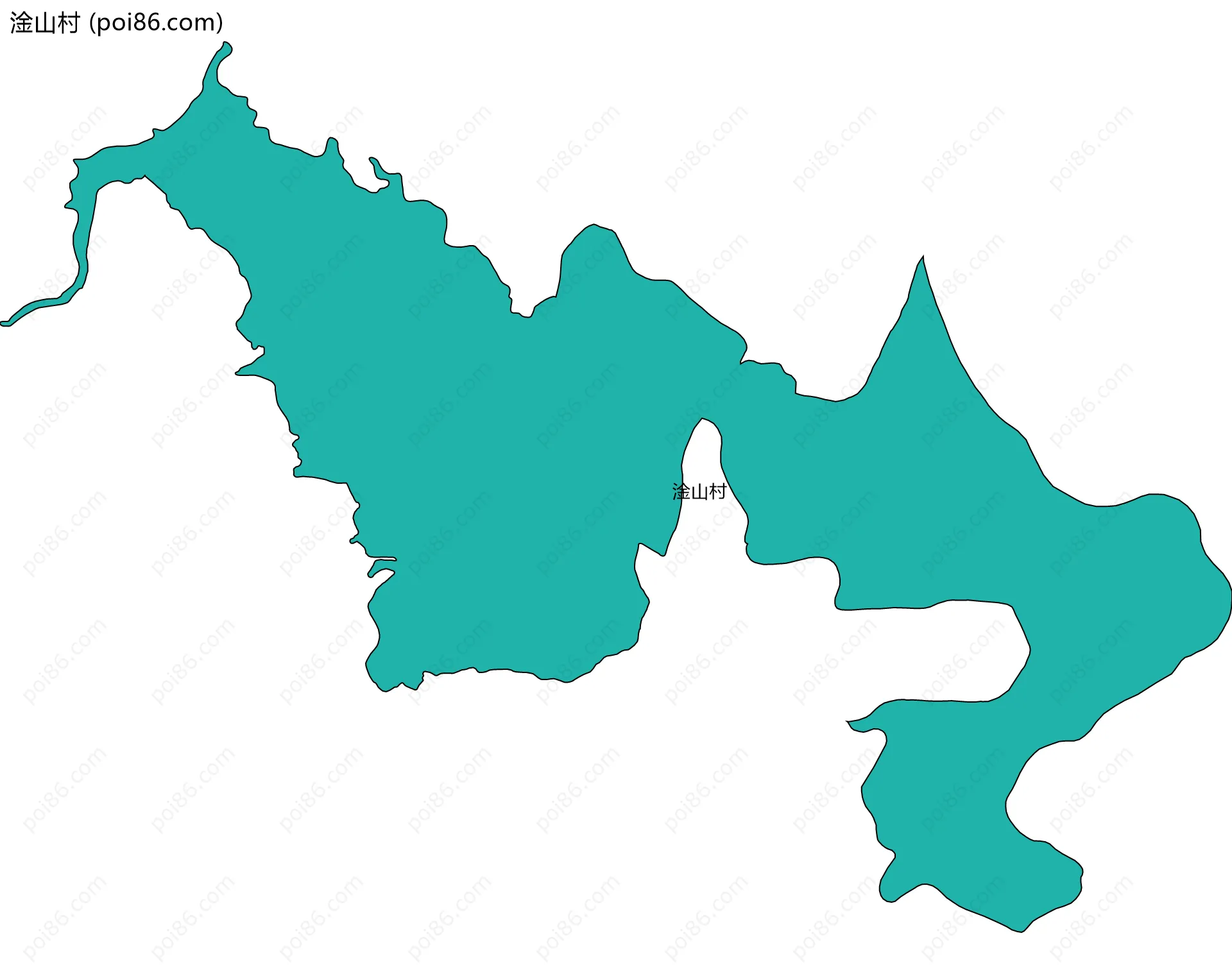 淦山村边界地图