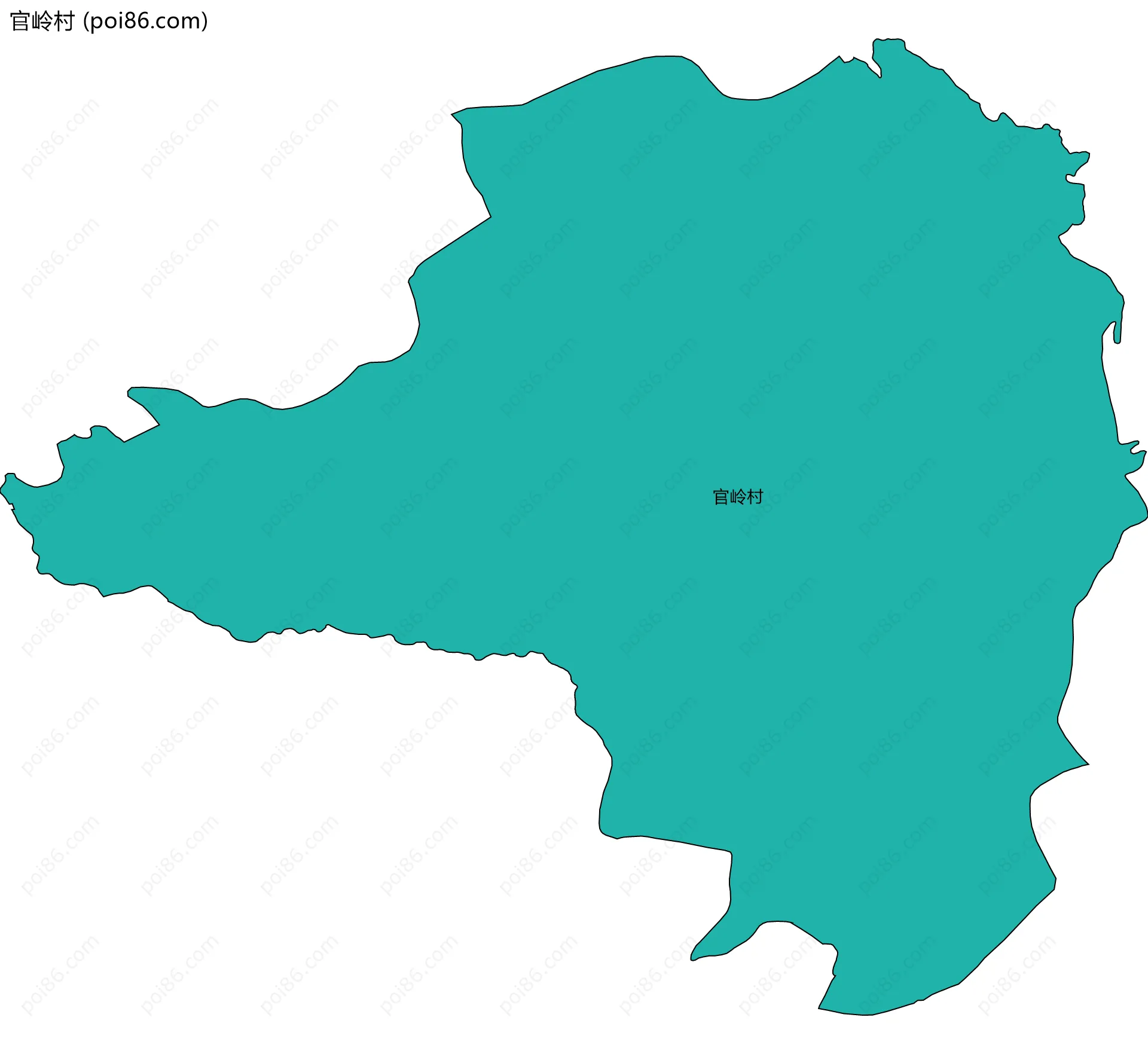 官岭村边界地图