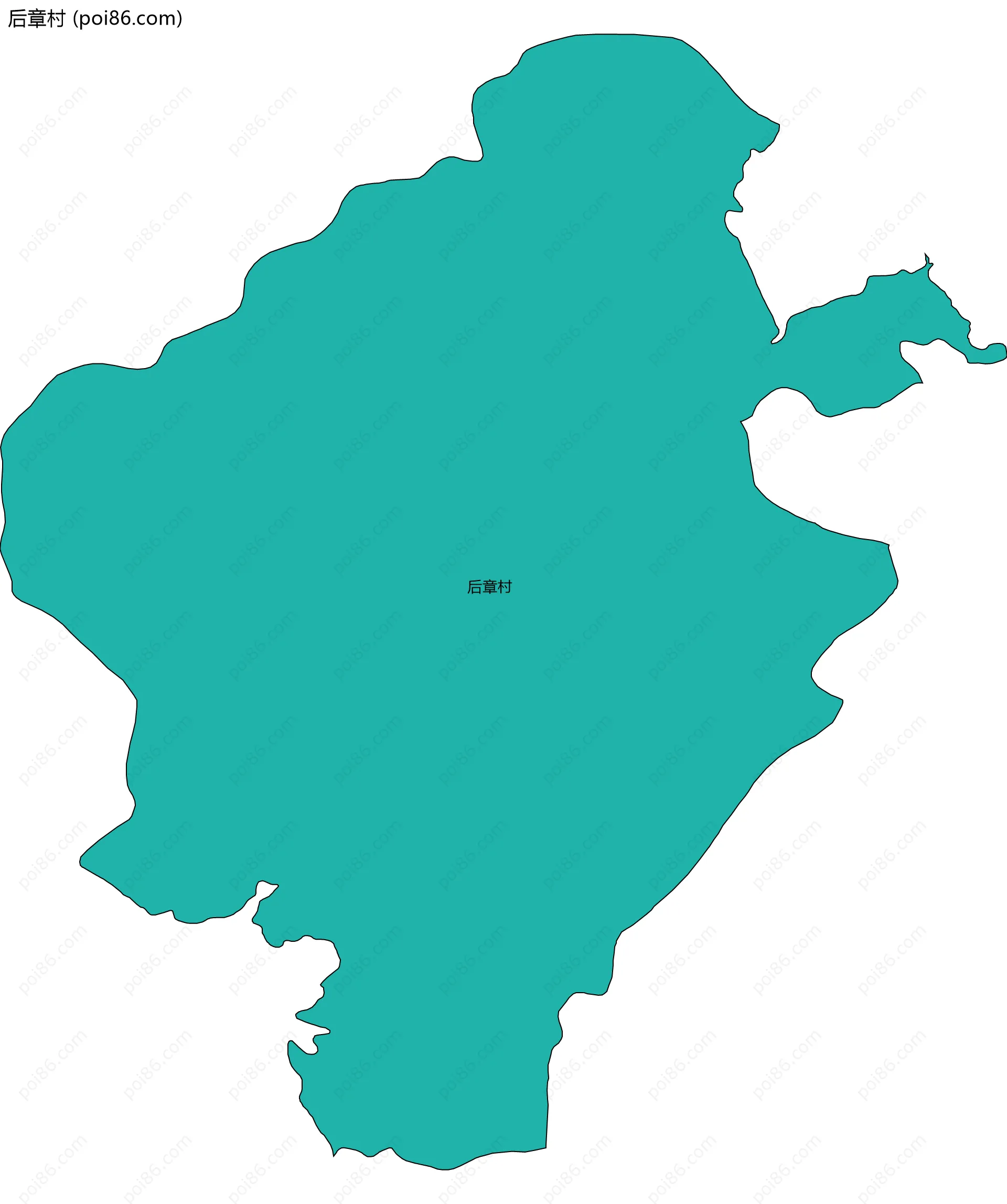 后章村边界地图