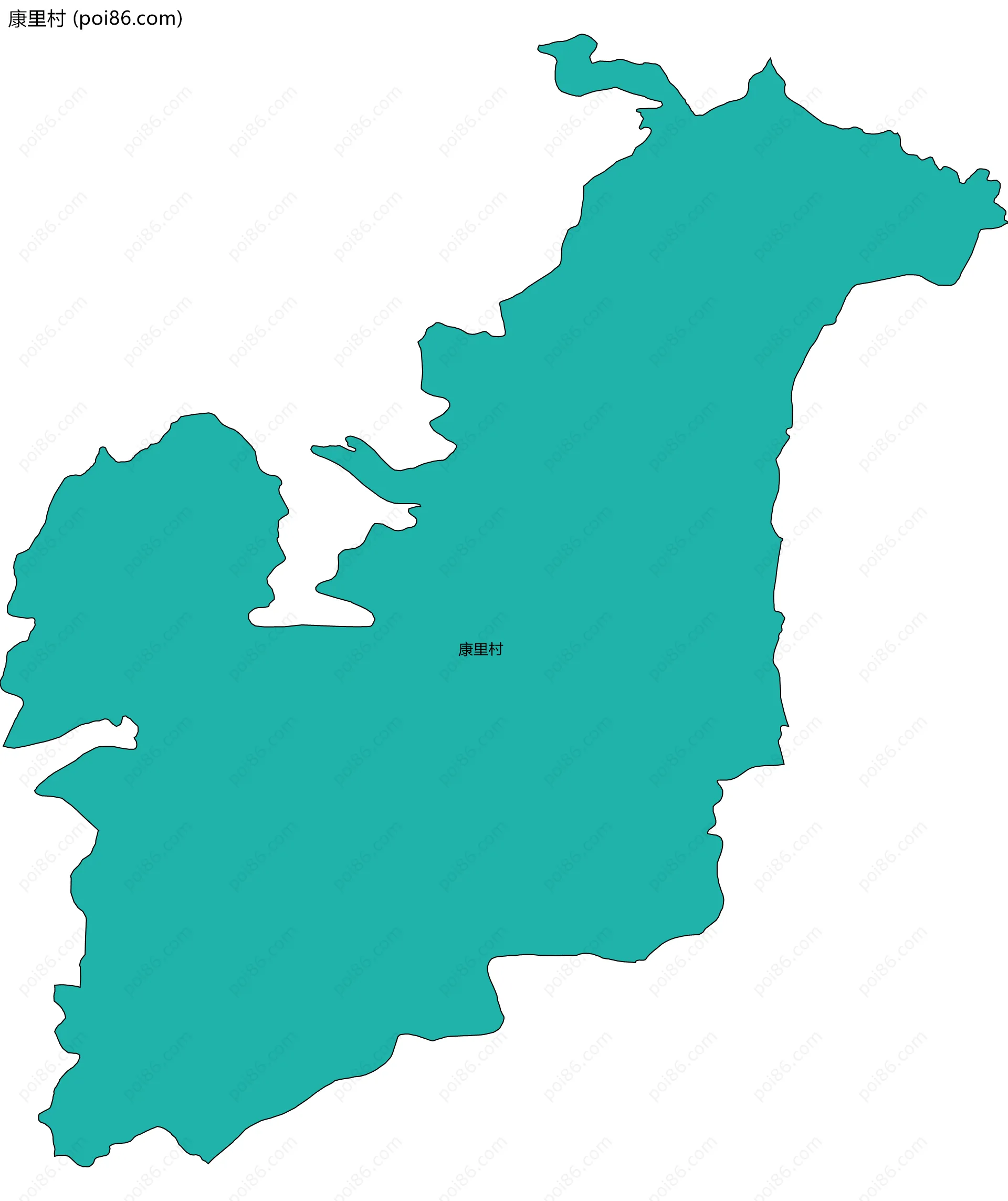 康里村边界地图