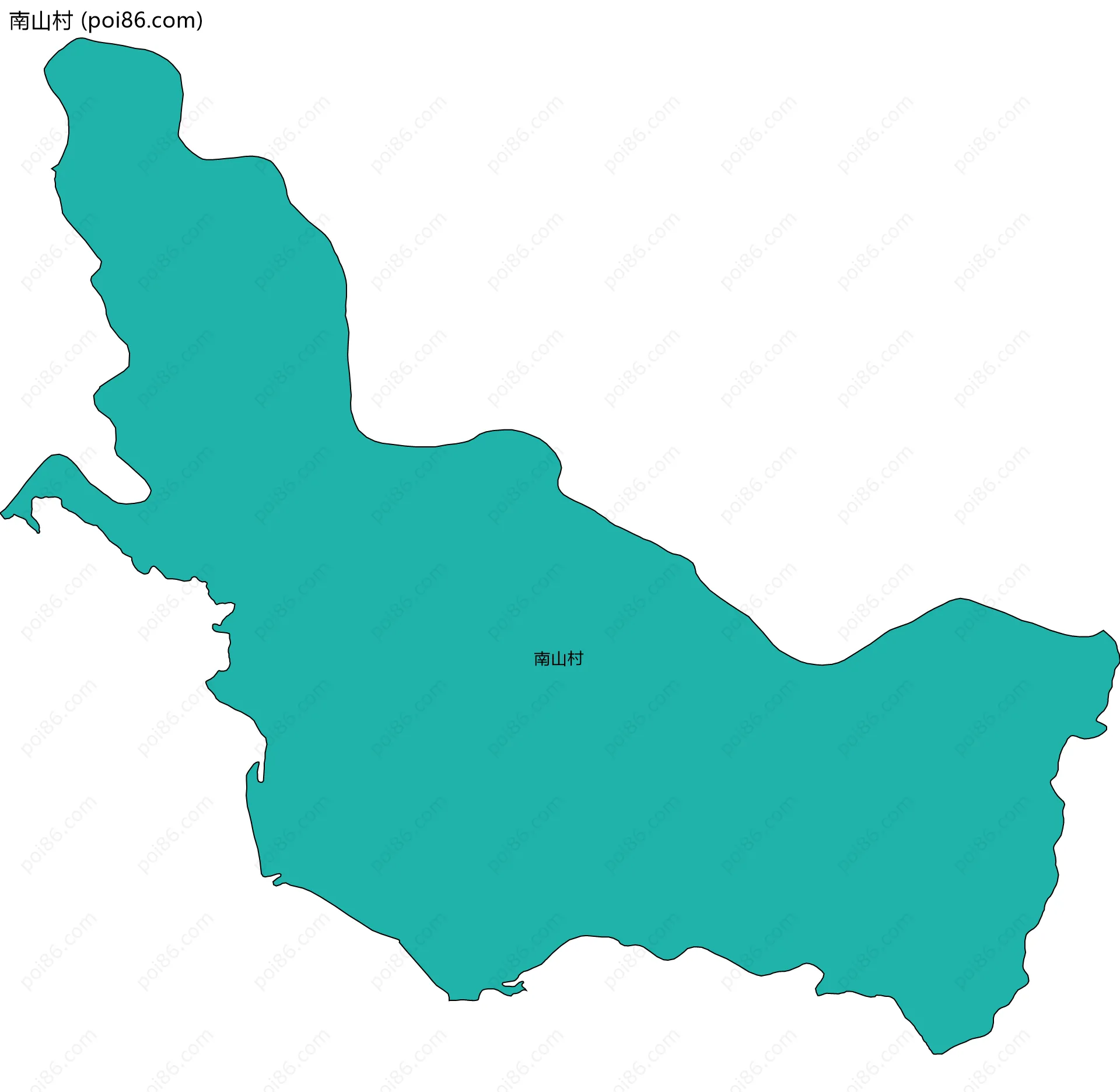 南山村边界地图