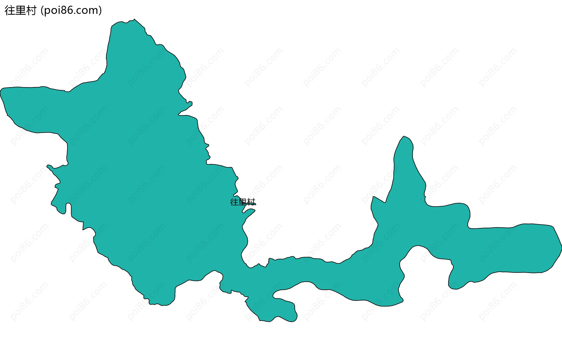 往里村边界地图