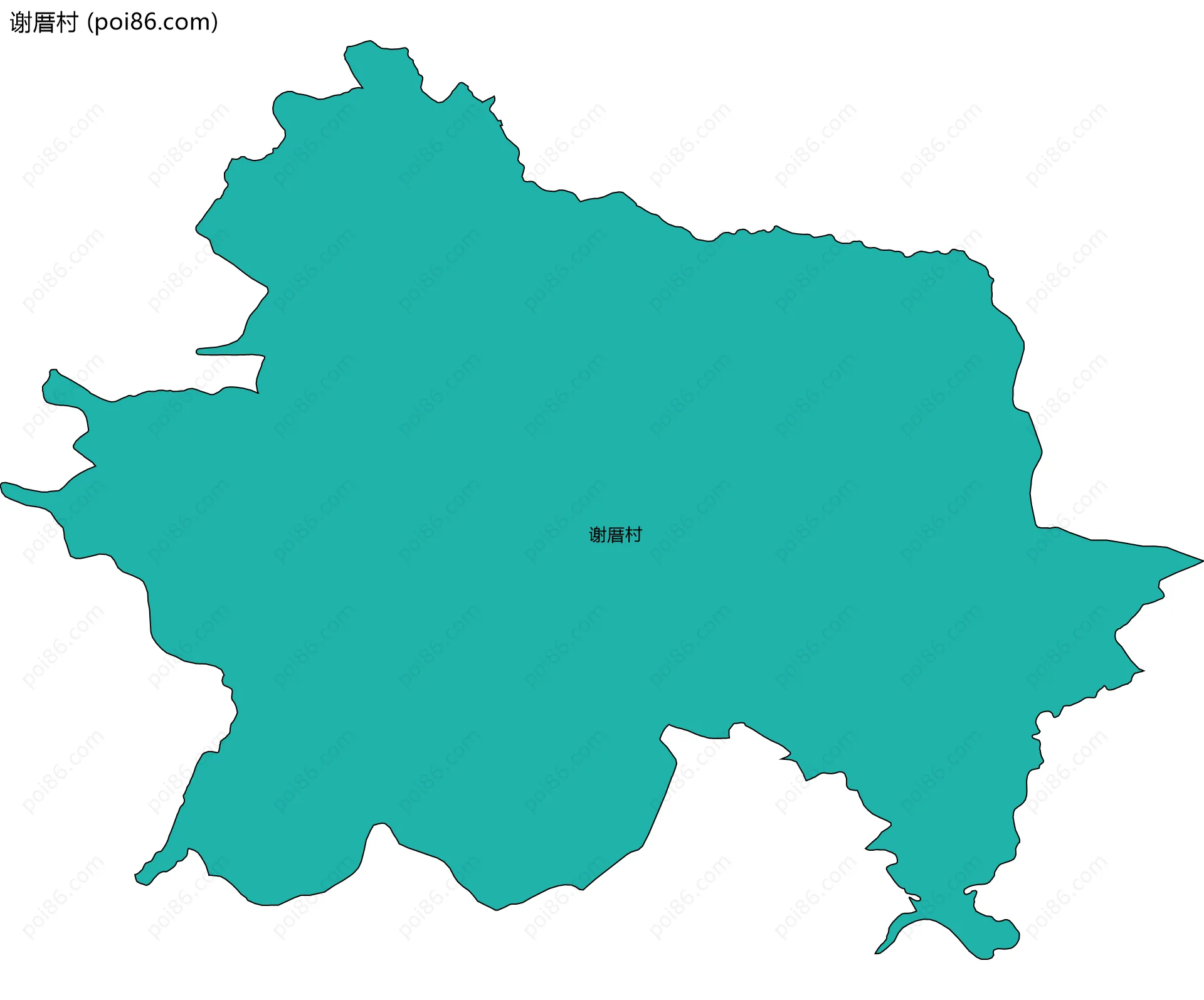 谢厝村边界地图