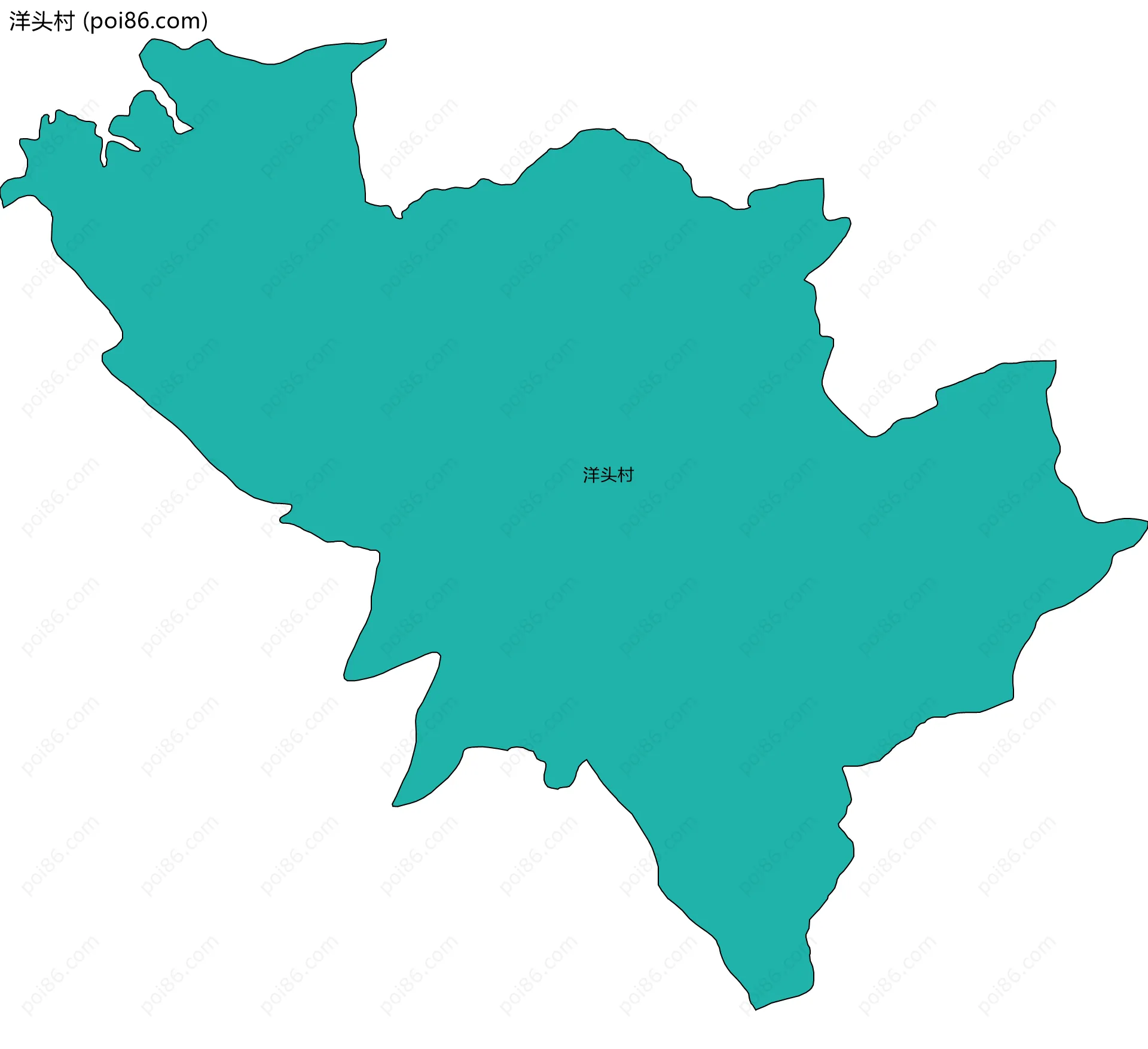 洋头村边界地图
