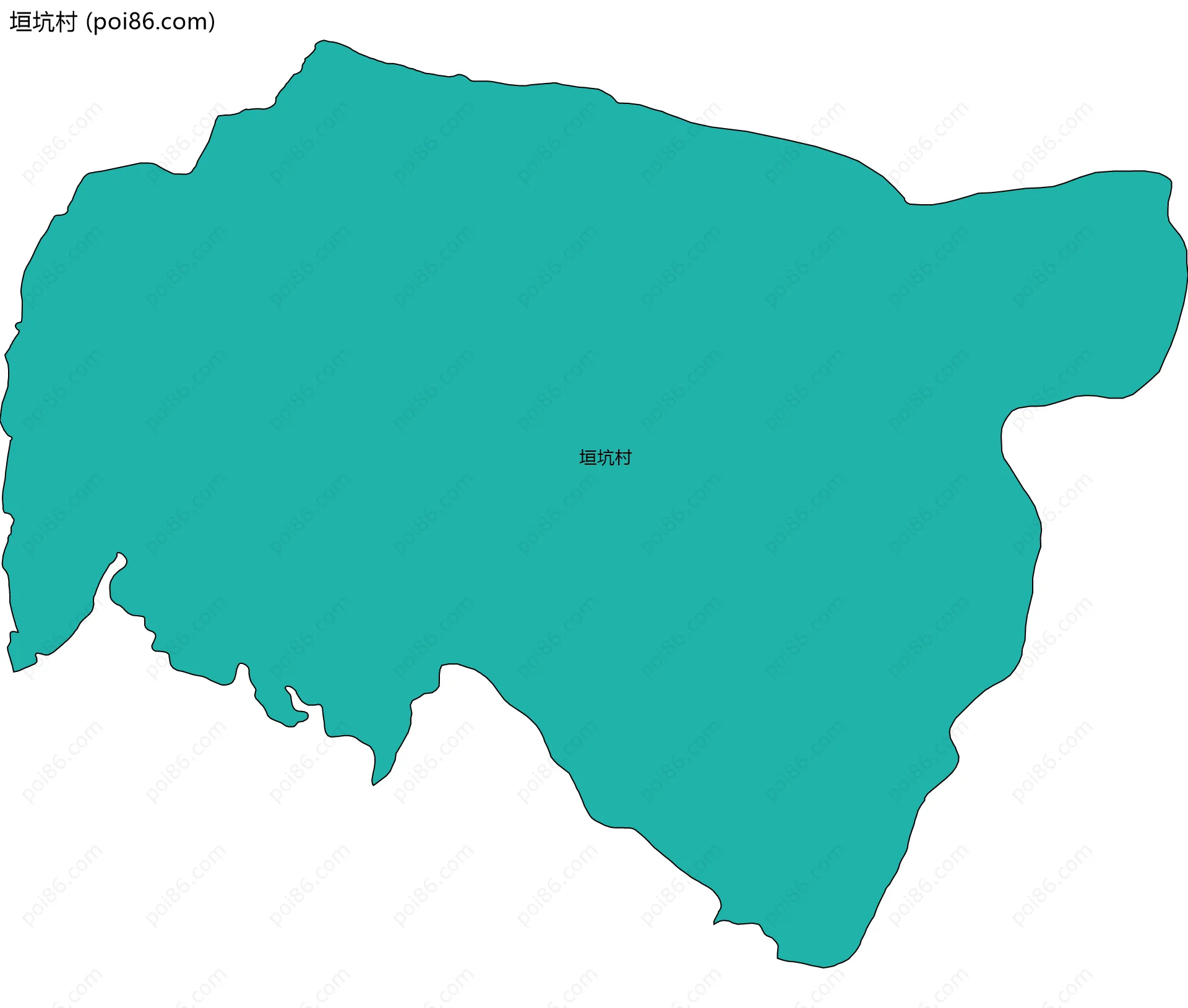 垣坑村边界地图