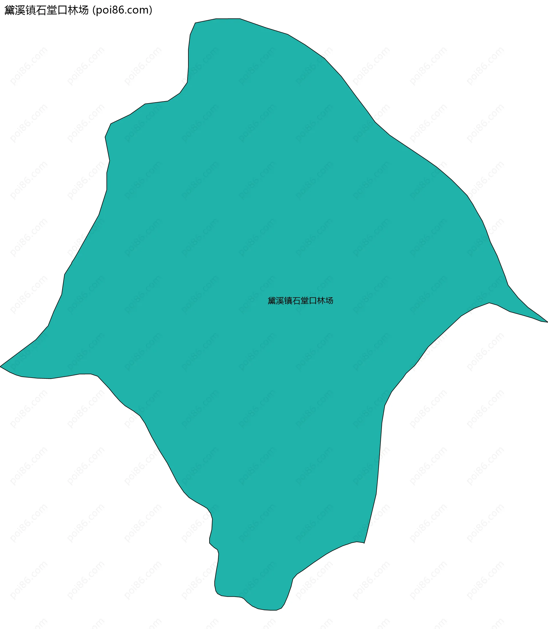 黛溪镇石堂口林场边界地图