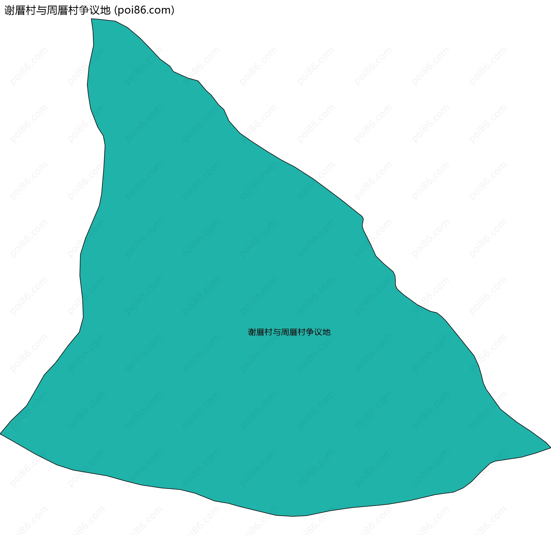 谢厝村与周厝村争议地边界地图