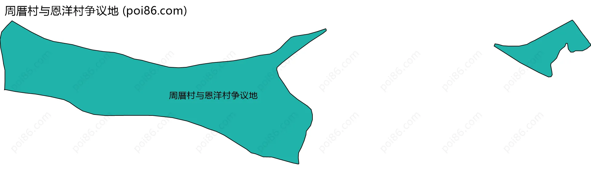 周厝村与恩洋村争议地边界地图