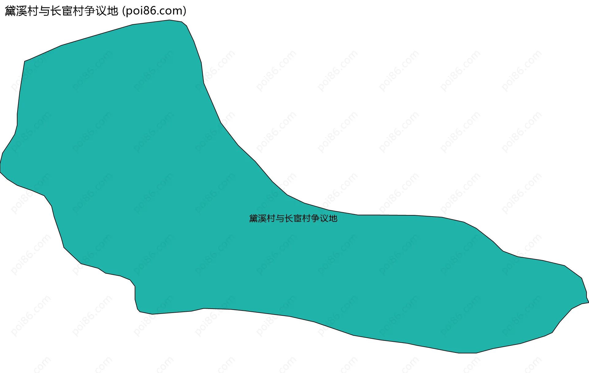 黛溪村与长宦村争议地边界地图