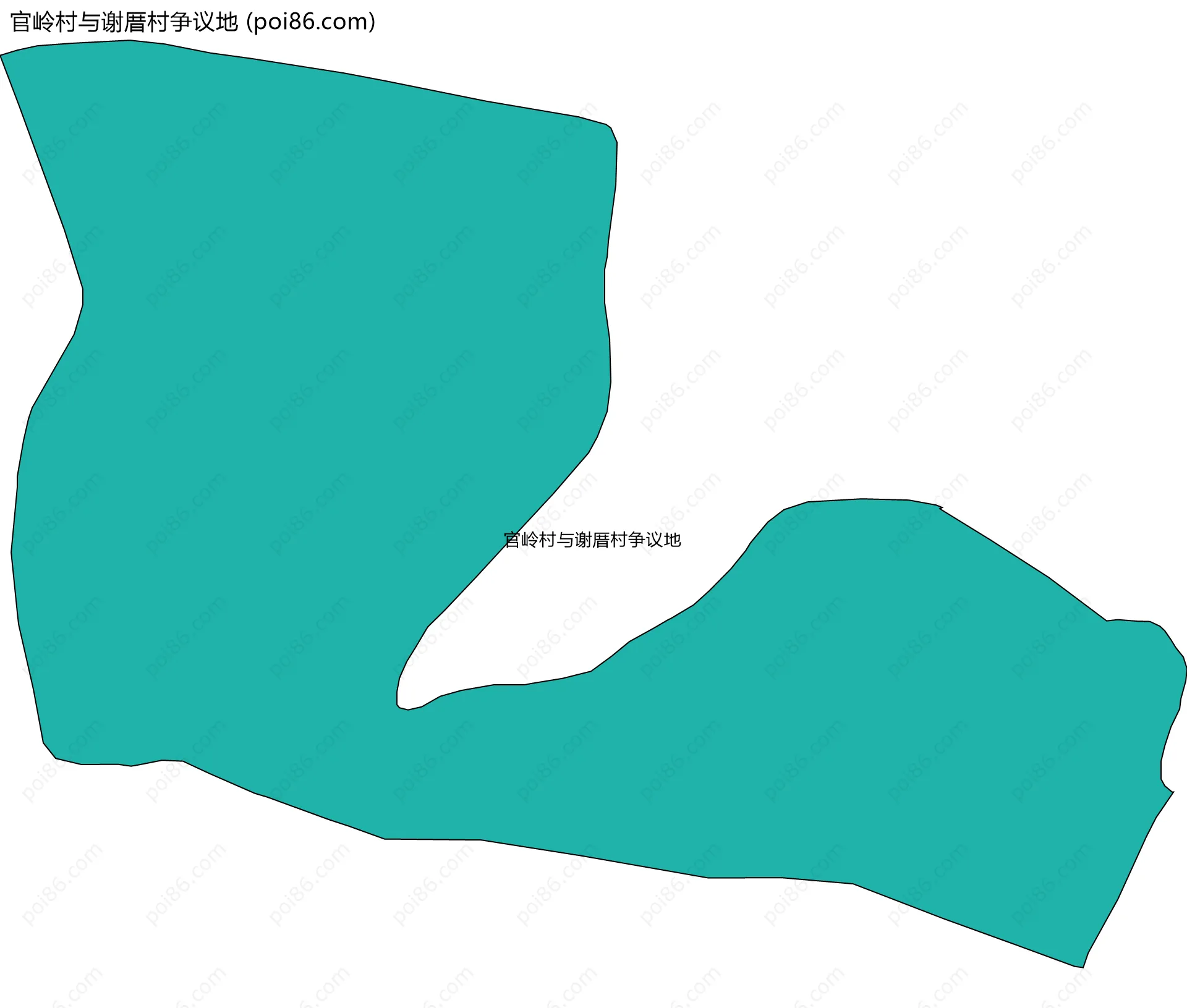 官岭村与谢厝村争议地边界地图